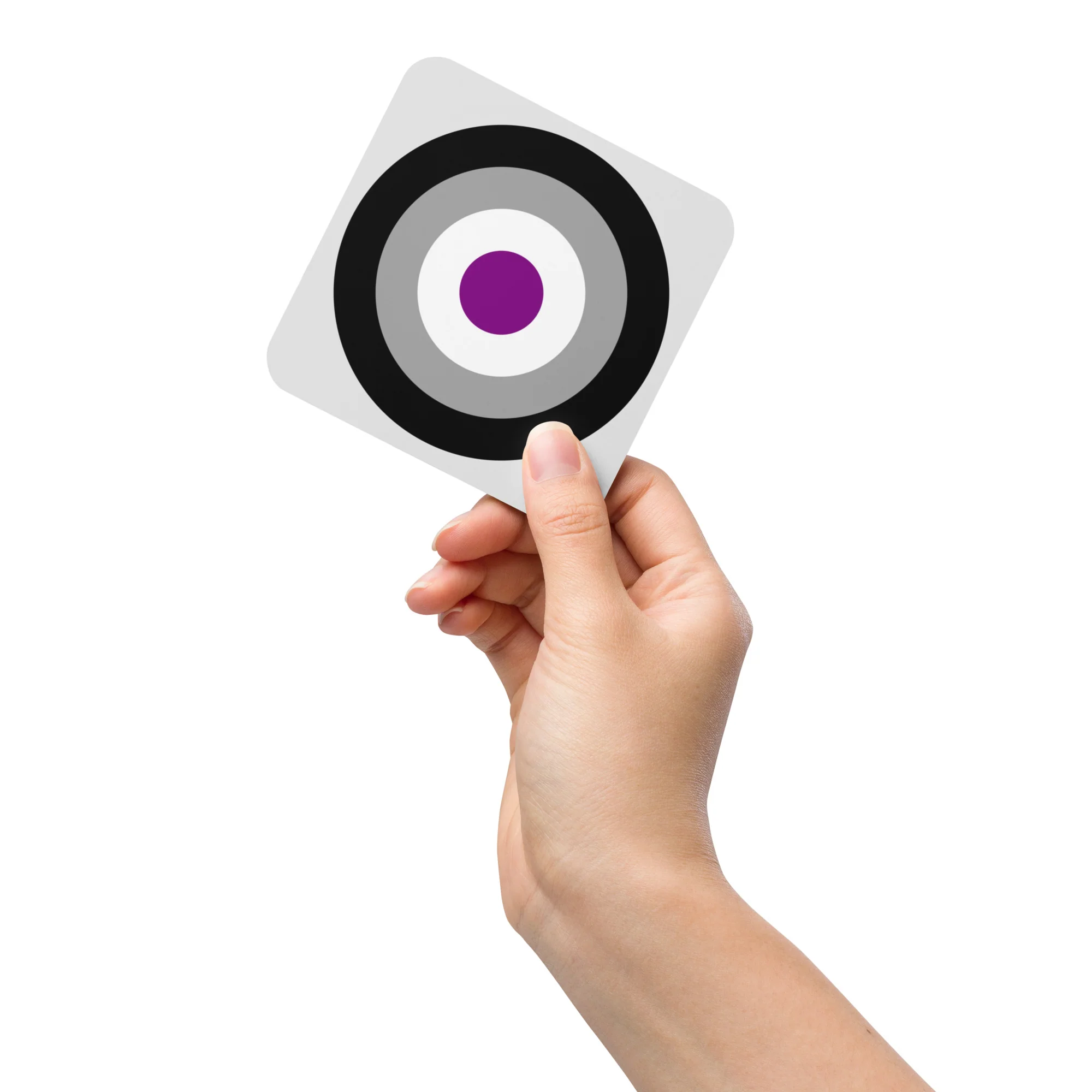 Asexual Pride Flag Roundel Coaster - Image 3