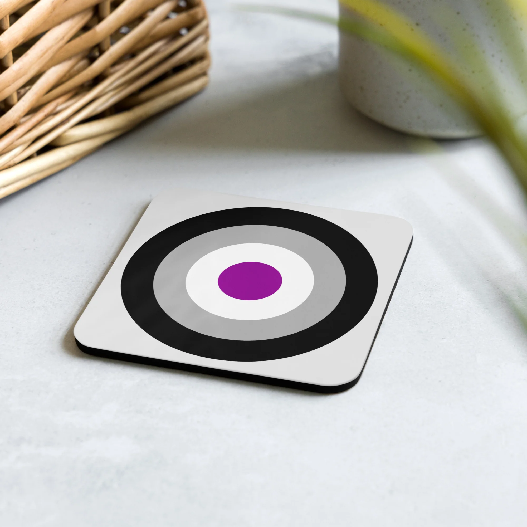 Asexual Pride Flag Roundel Coaster - Image 4
