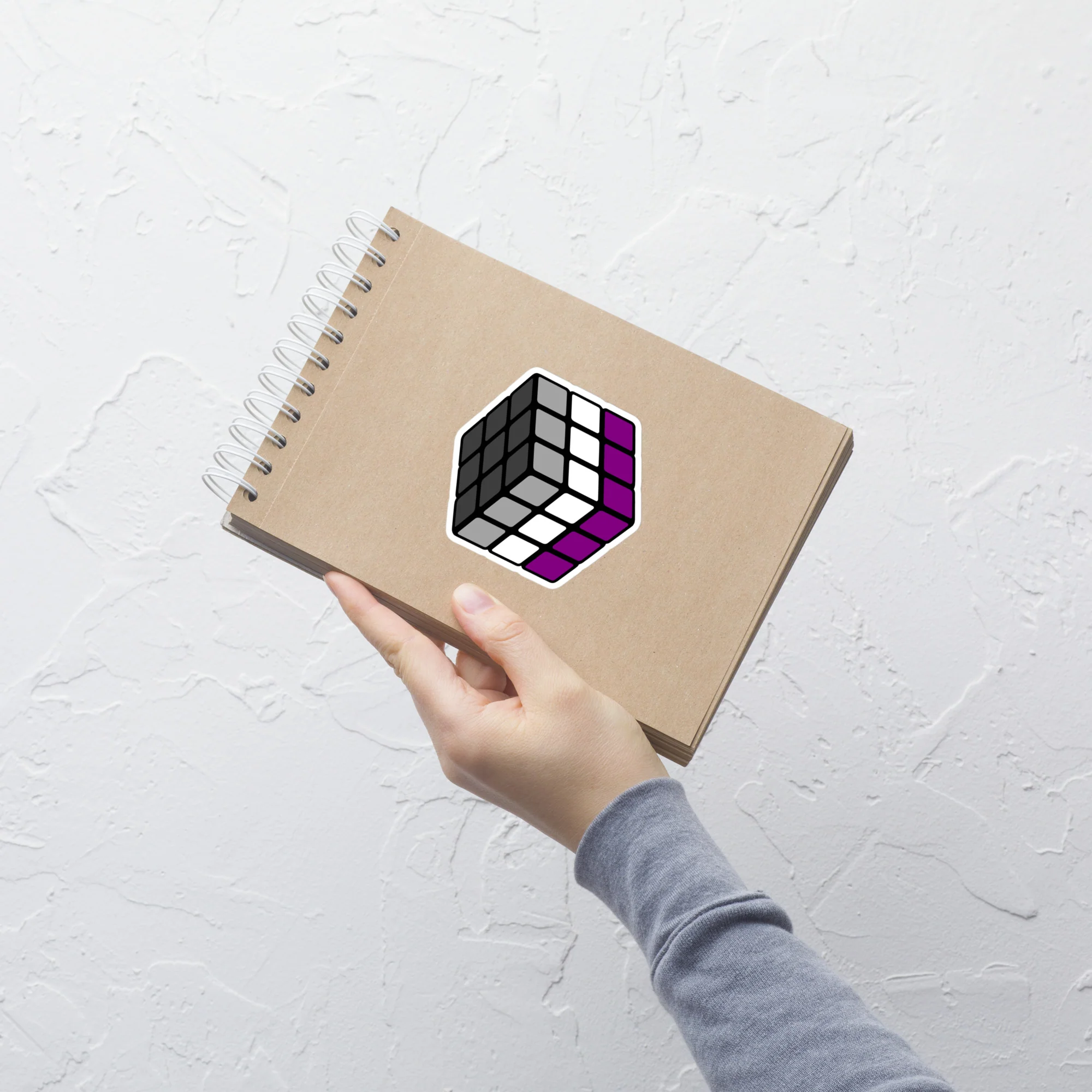 Asexual Pride Flag Rubik’s Cube Sticker - Image 6