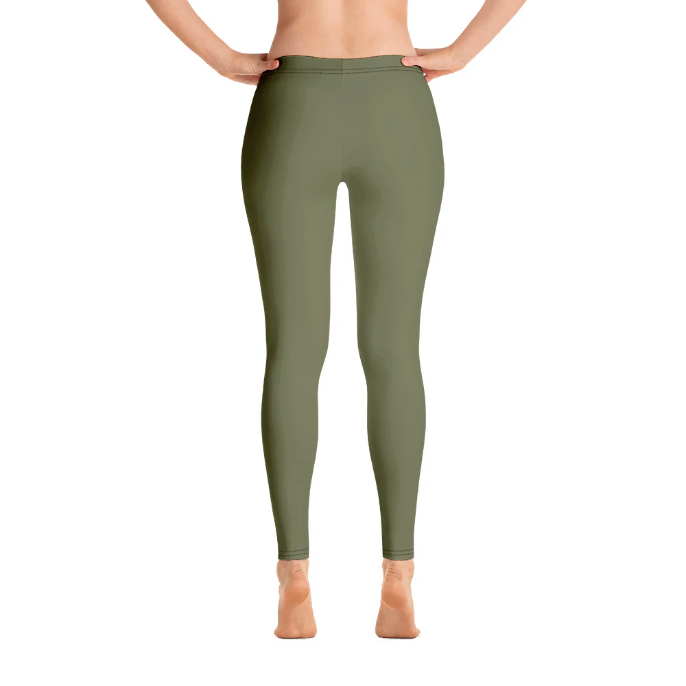 Asexual Pride Flash Olive Leggings - Image 4