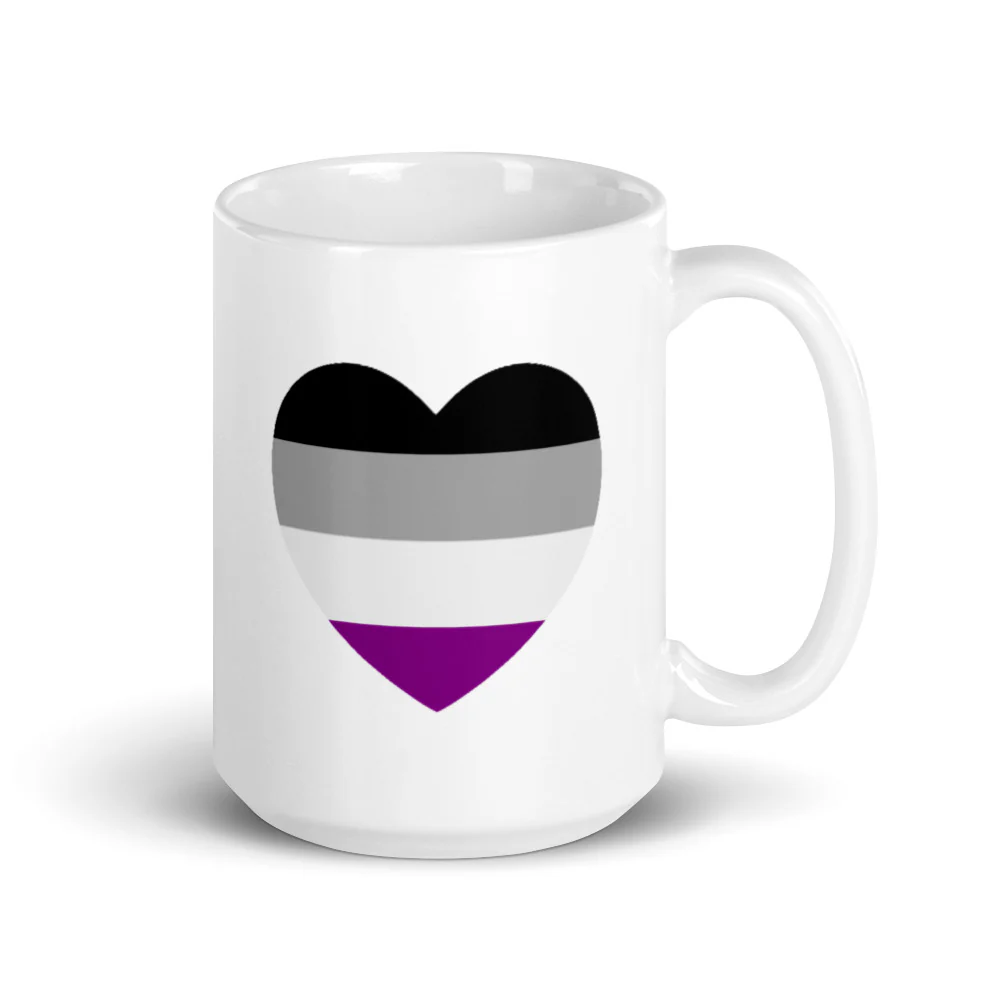 Asexual Pride Heart Mug - Image 4