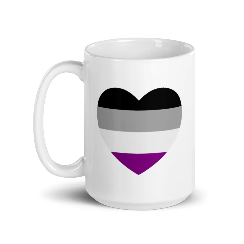 Asexual Pride Heart Mug - Image 5