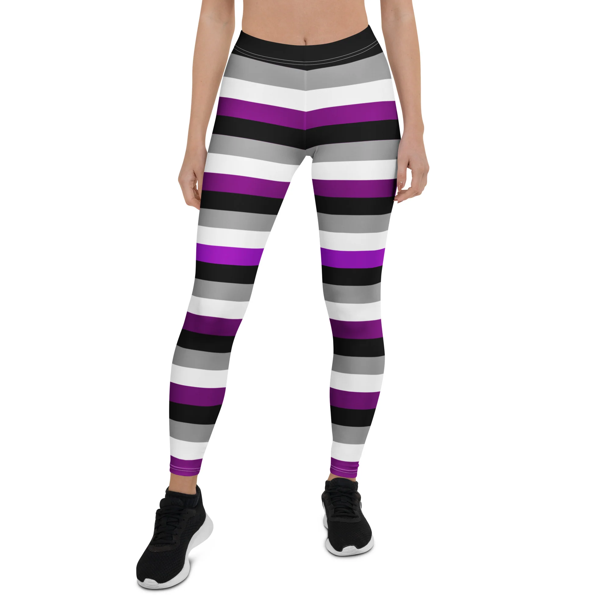 Asexual Pride Hooped Leggings - Image 4