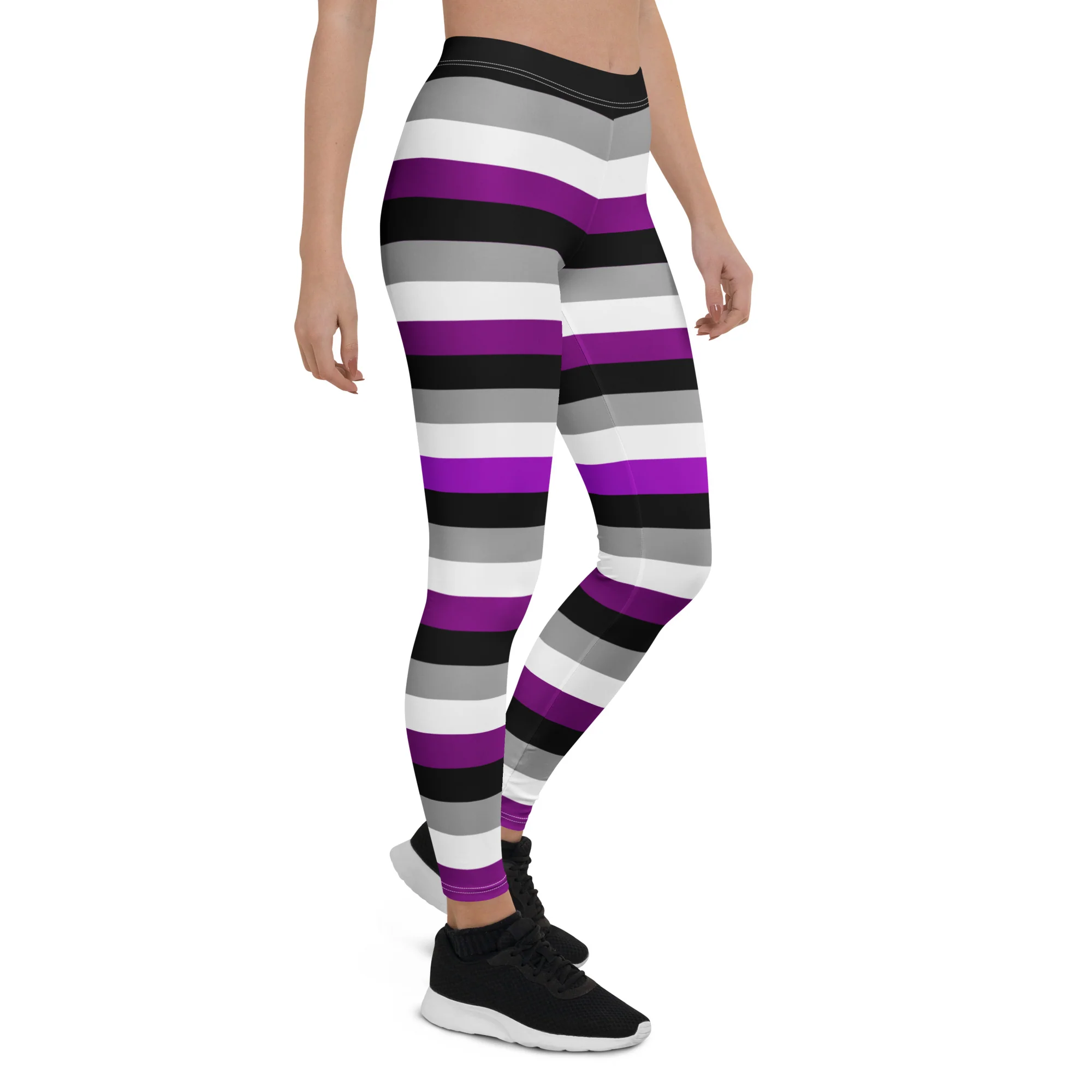 Asexual Pride Hooped Leggings - Image 7