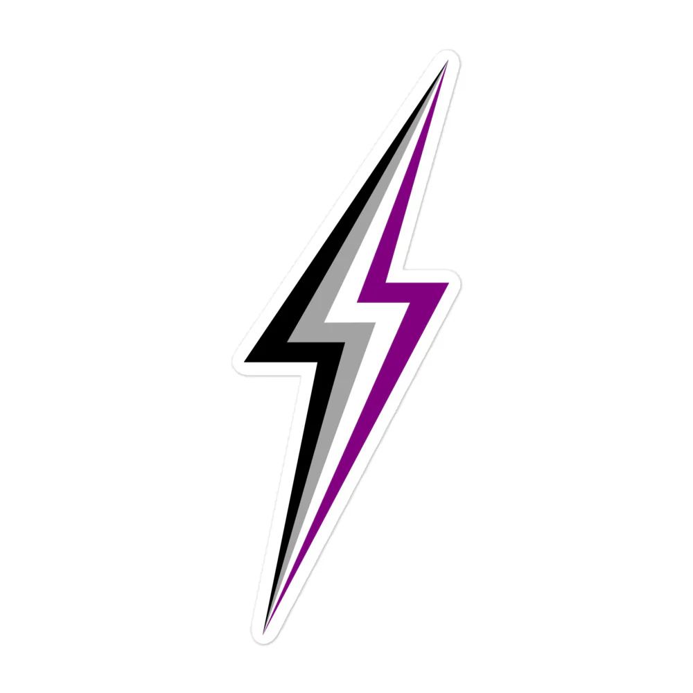 Asexual Pride Lightning Sticker