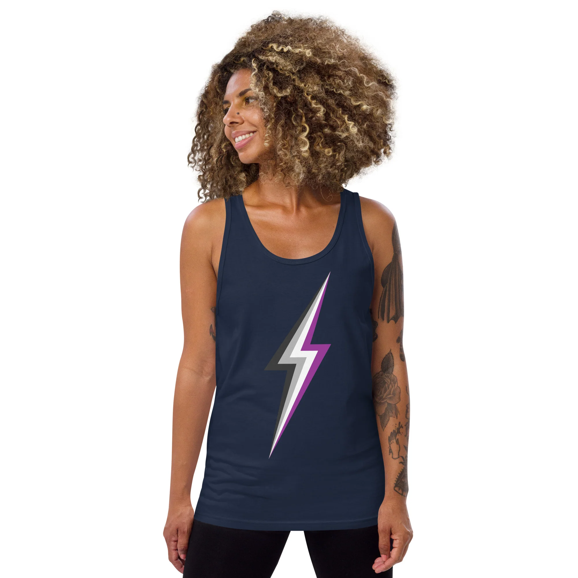 Asexual Pride Lightning Tank Top - Image 2