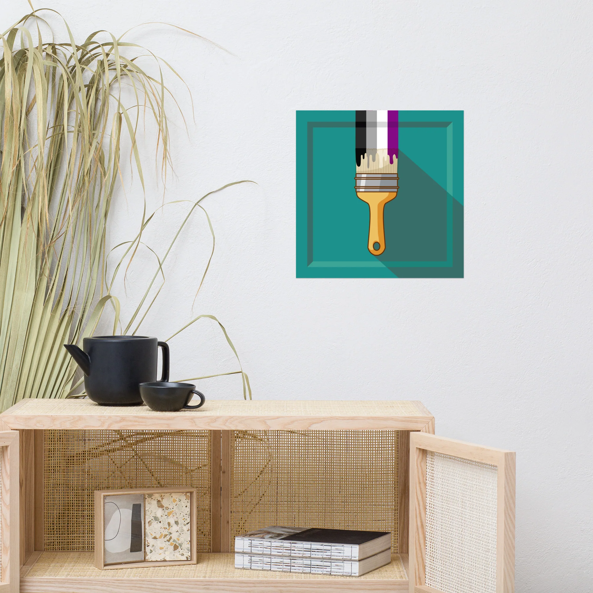 Asexual Pride Paintbrush Art Print - Image 2