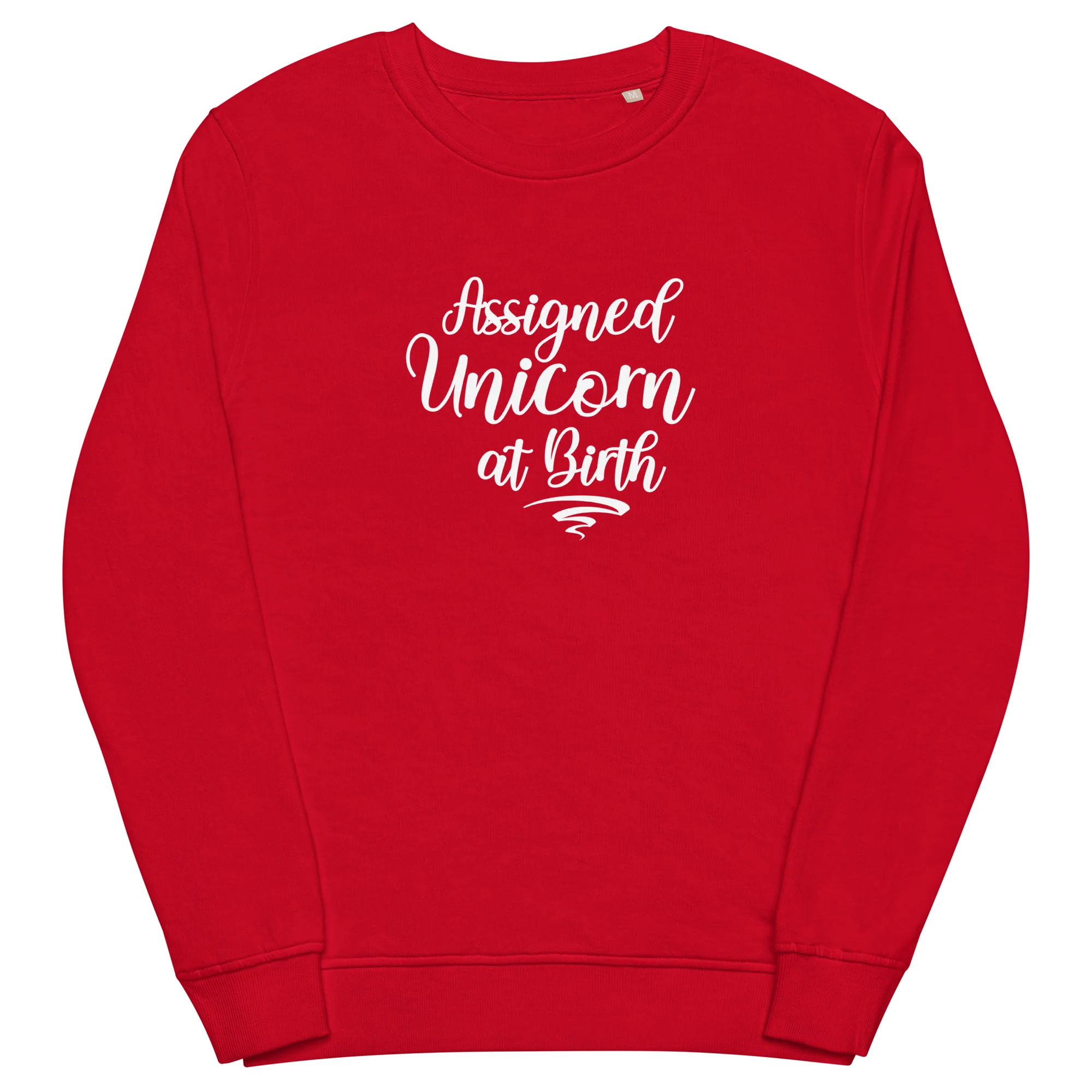 Assigned Unicorn at Birth Organic Sweatshirt - Image 4