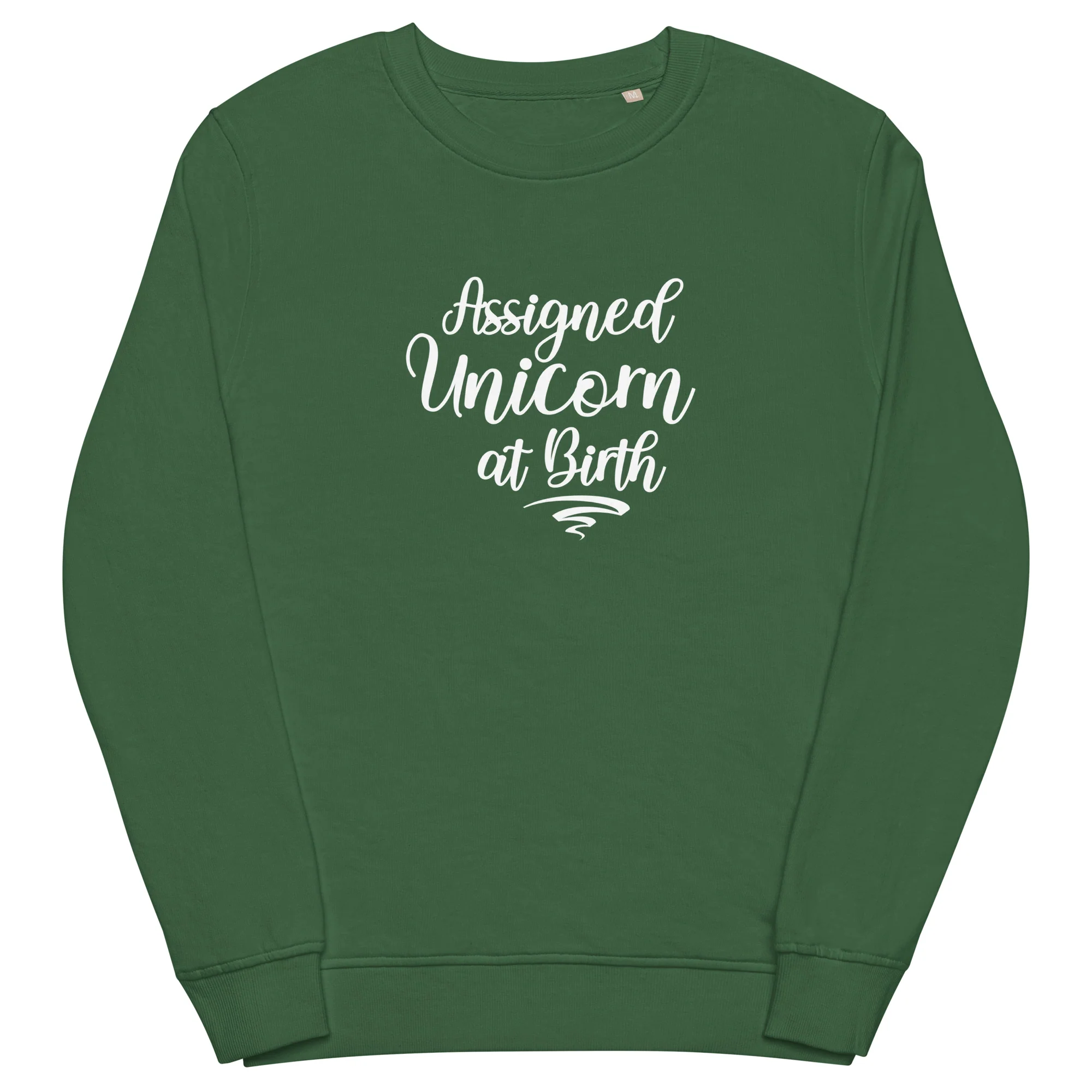 Assigned Unicorn at Birth Organic Sweatshirt - Image 6