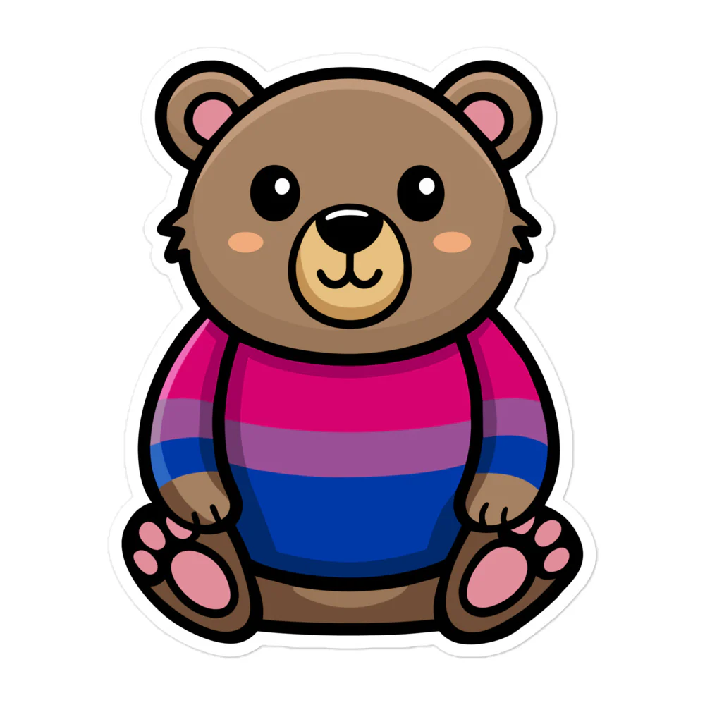 Bi Pride Bear Sticker