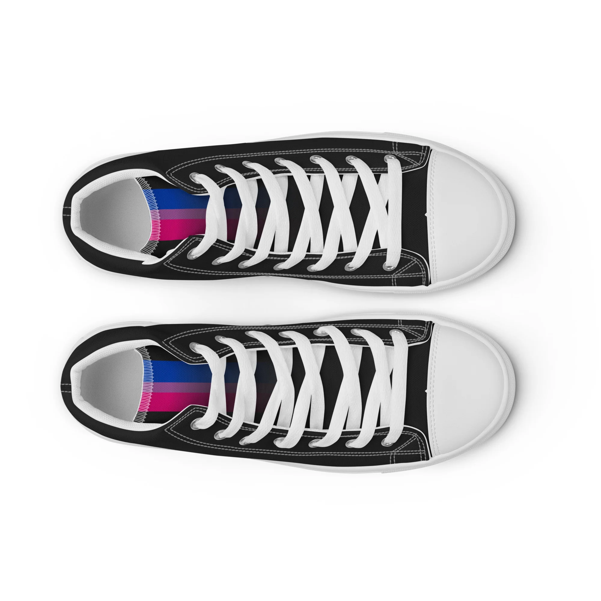 Bi Pride Black High Top Trainers (female sizes) - Image 10