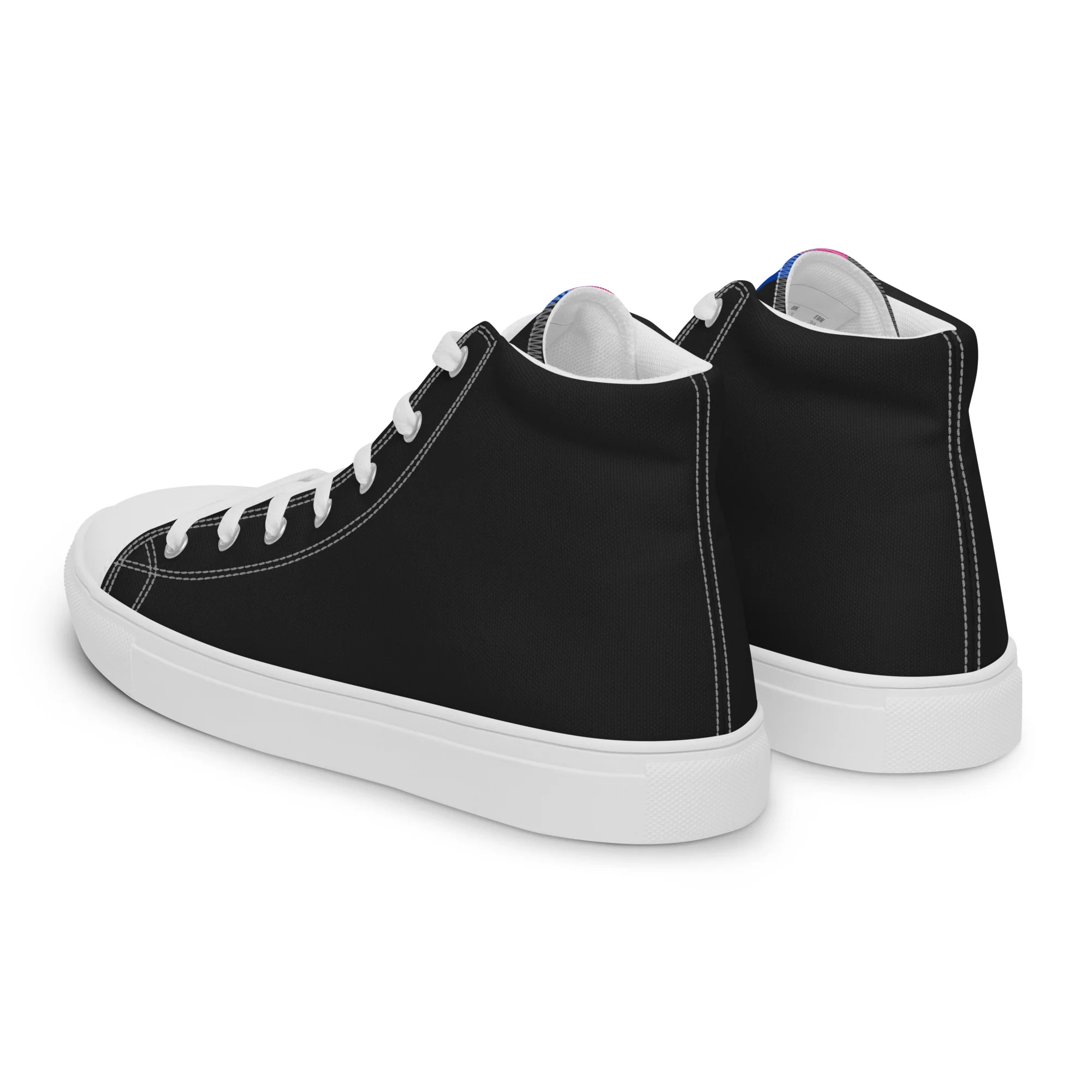 Bi Pride Black High Top Trainers (male sizes) - Image 8