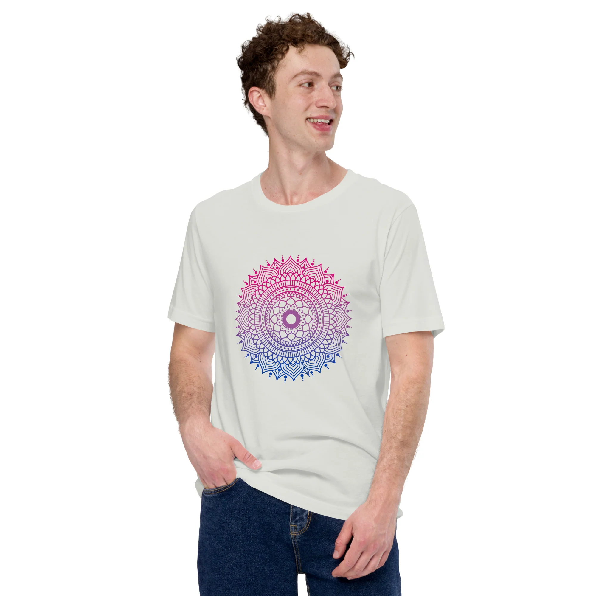 Bi Pride Mandala T-Shirt - Image 4