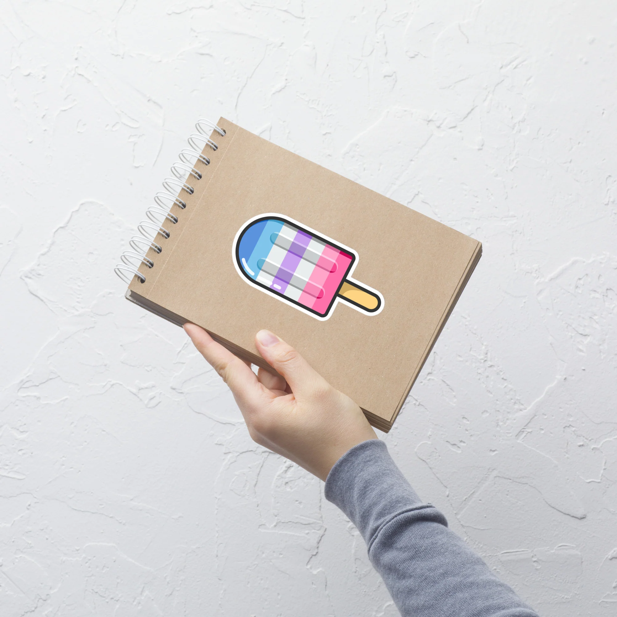Bigender Pride Flag Ice Pop Sticker - Image 5