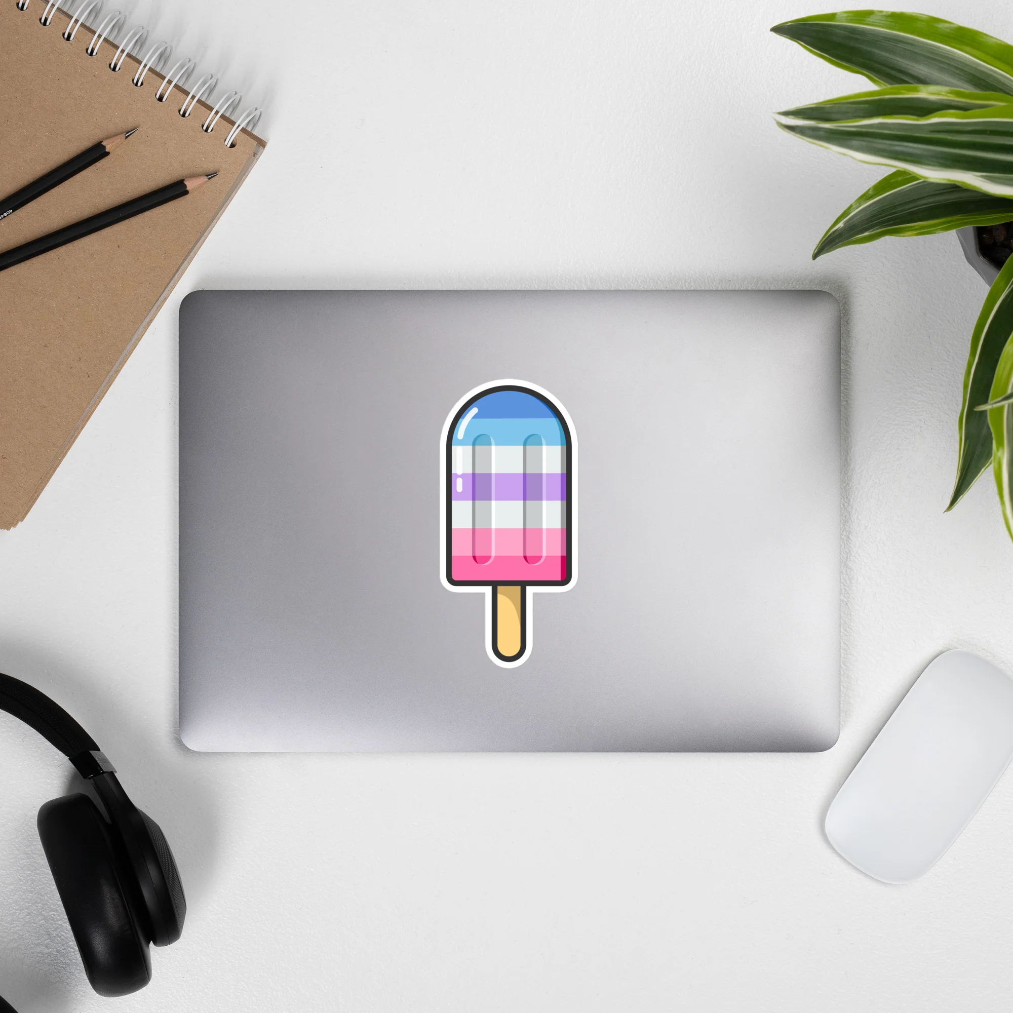 Bigender Pride Flag Ice Pop Sticker - Image 6