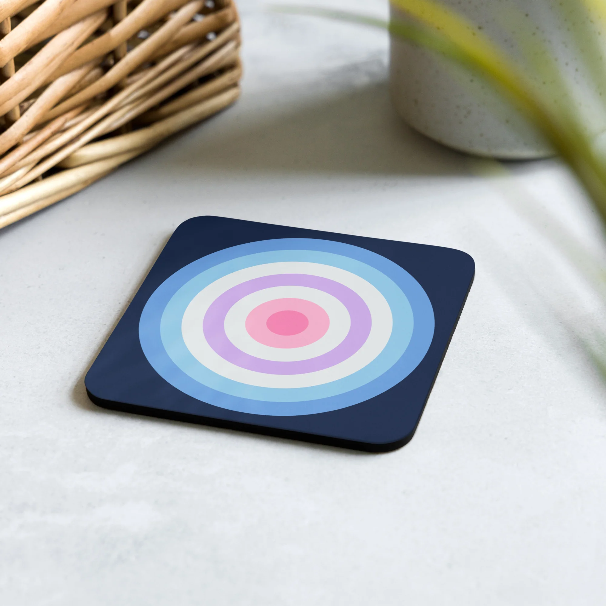 Bigender Pride Flag Roundel Coaster - Image 4