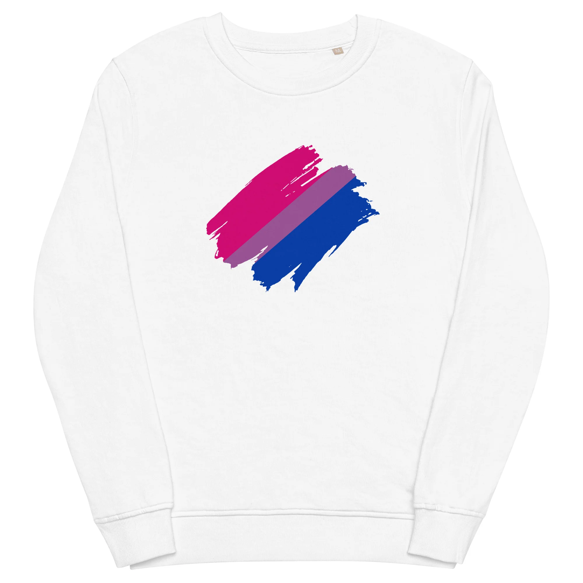 Bisexual Brush Strokes Organic Sweatshirt - Image 6