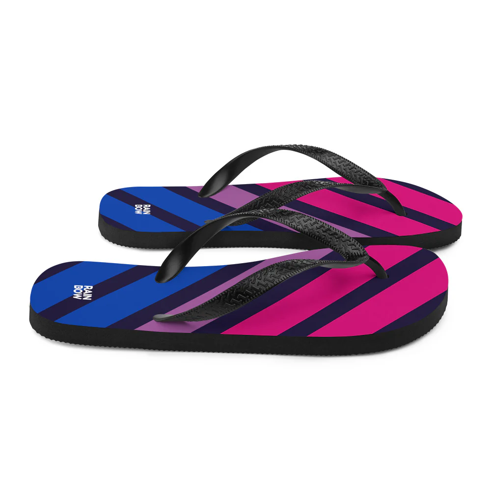 Bisexual Diagonal Stripe Flip-Flops - Image 7