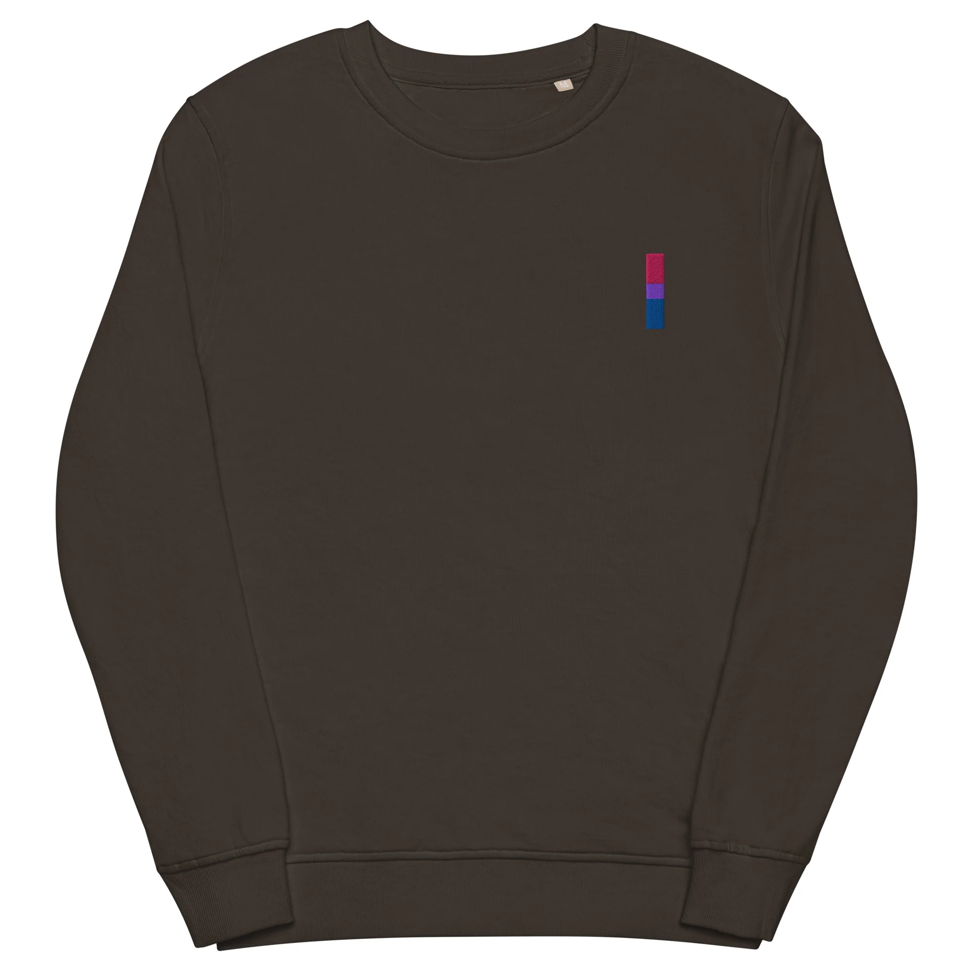 Bisexual Embroidered Pride Flag Organic Sweatshirt - Image 6
