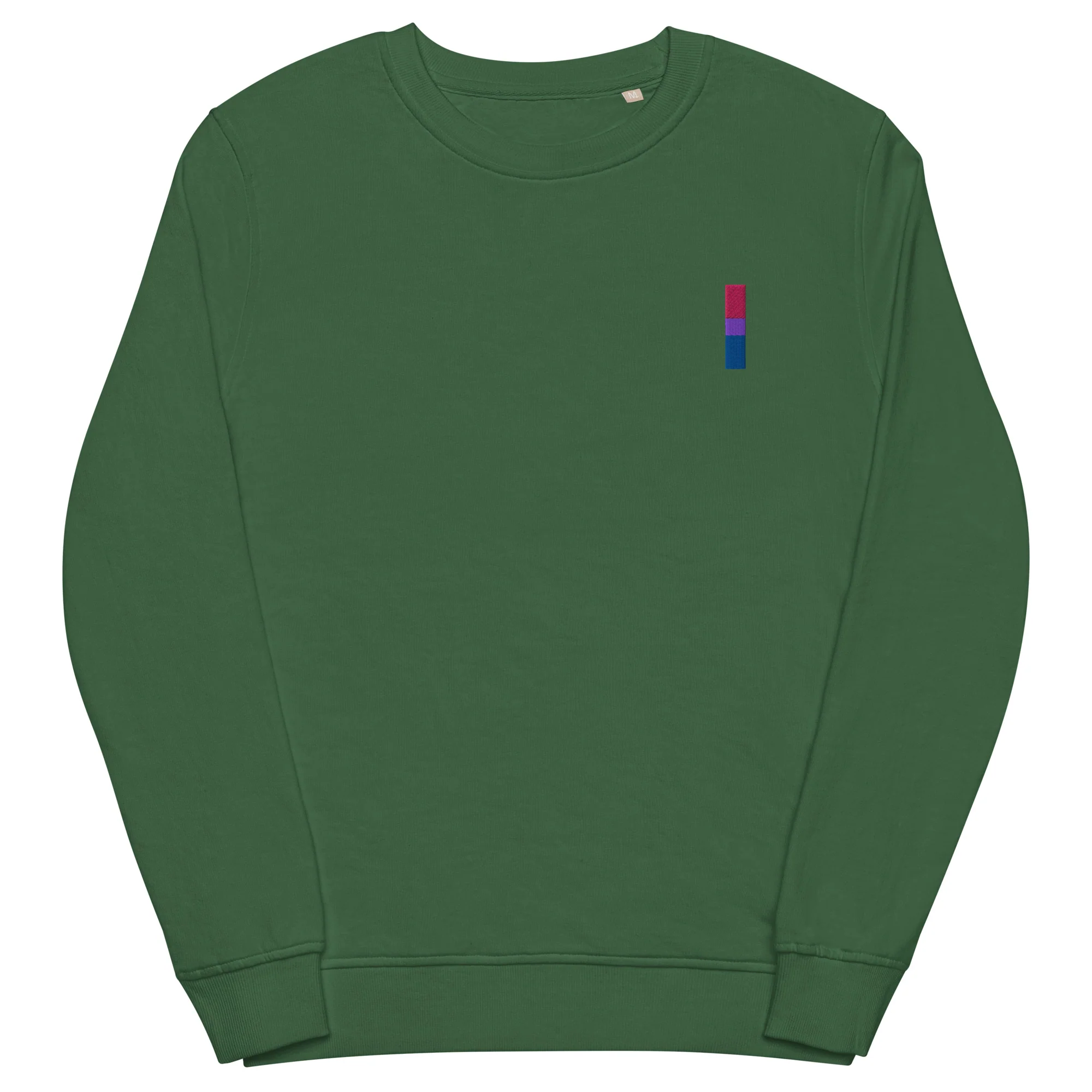 Bisexual Embroidered Pride Flag Organic Sweatshirt - Image 8