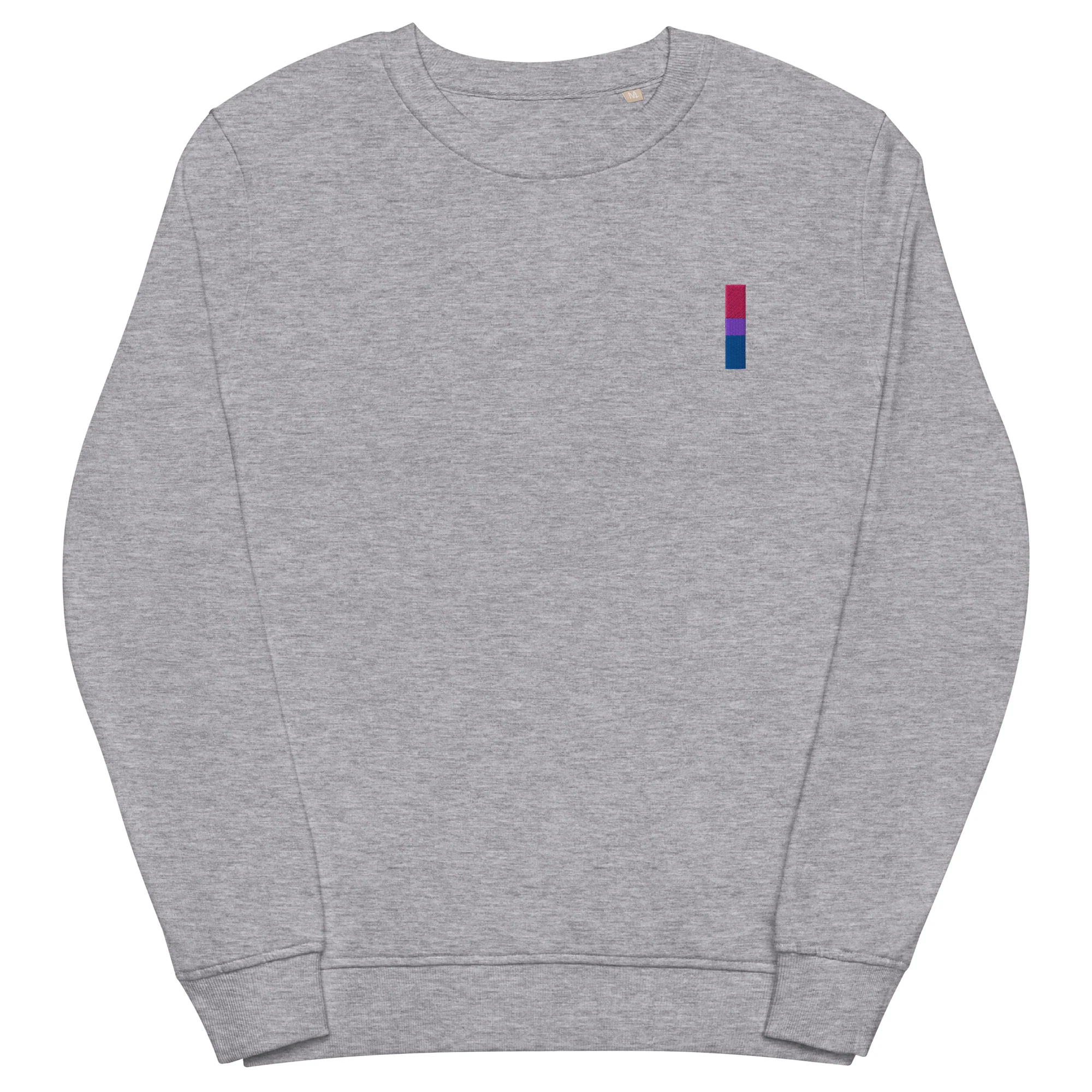 Bisexual Embroidered Pride Flag Organic Sweatshirt - Image 9