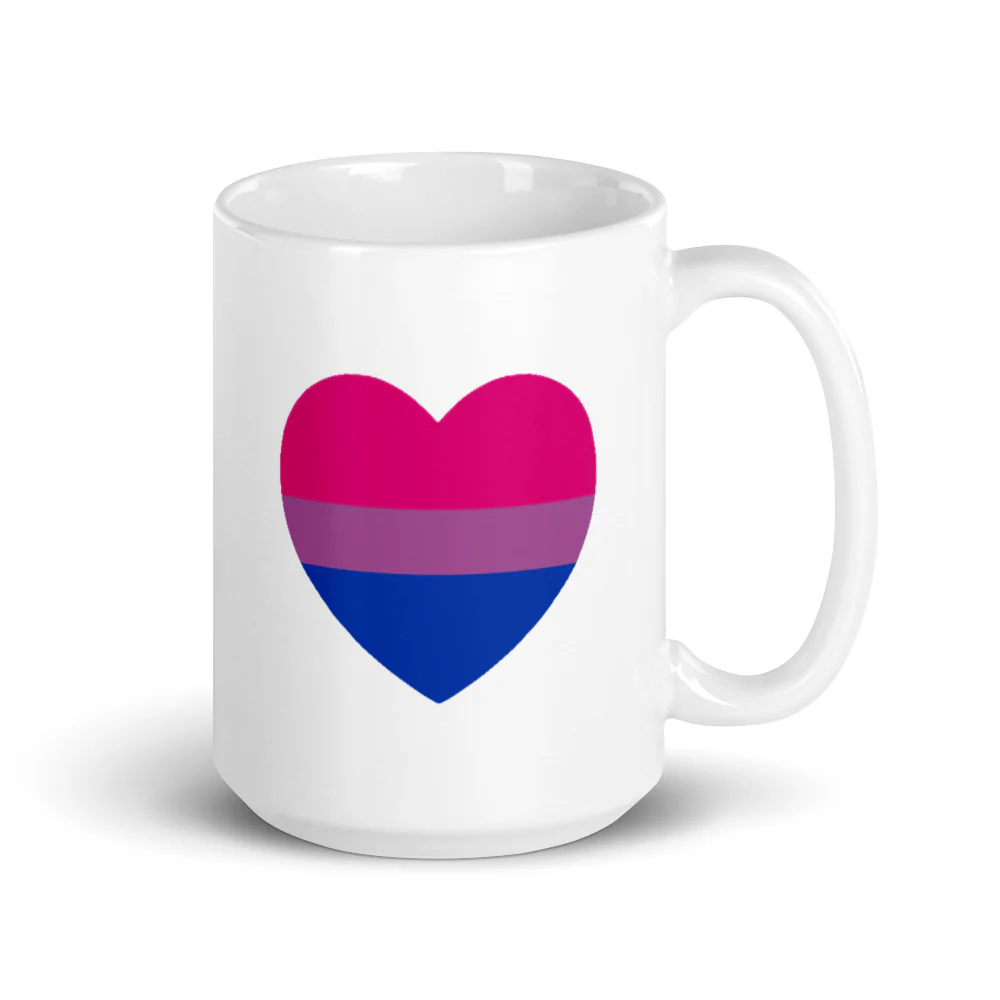Bisexual Flag Heart Mug - Image 4