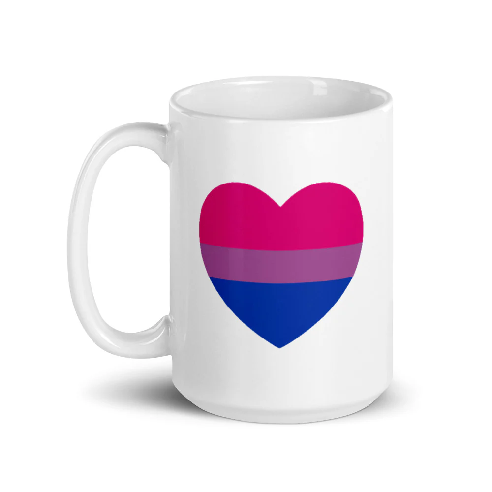 Bisexual Flag Heart Mug - Image 5