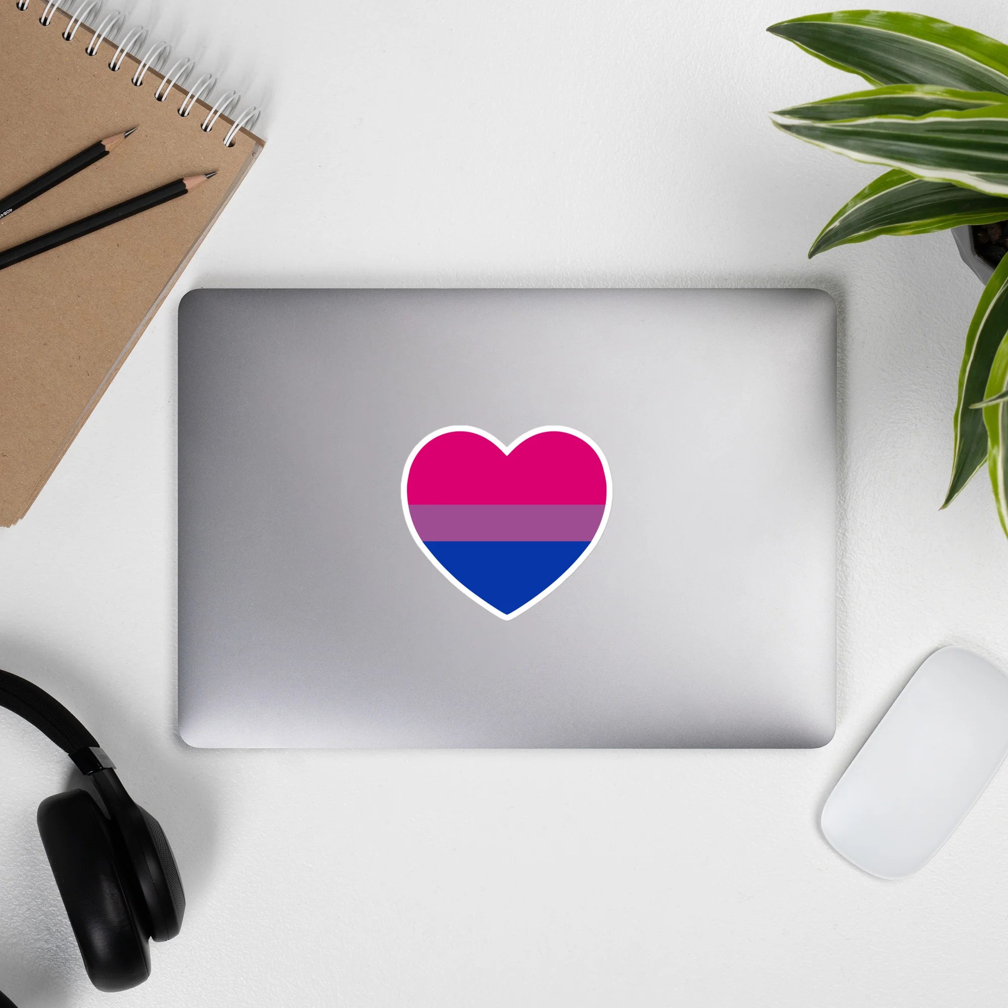 Bisexual Flag Heart Sticker - Image 3
