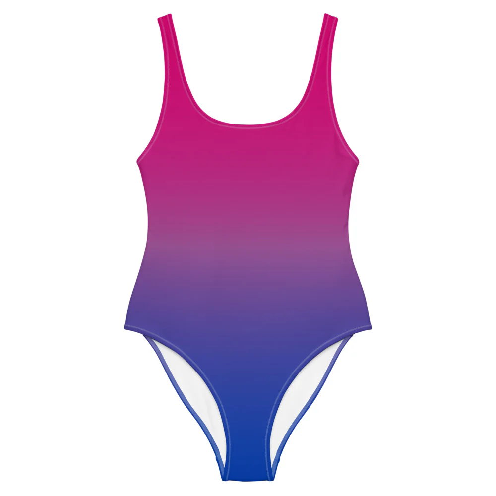 Bisexual Graduated Colours One-Piece Swimsuit