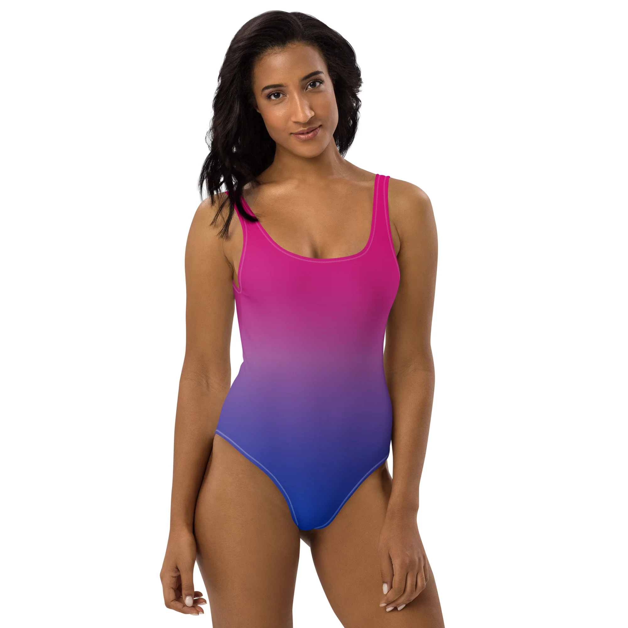 Bisexual Graduated Colours One-Piece Swimsuit - Image 4