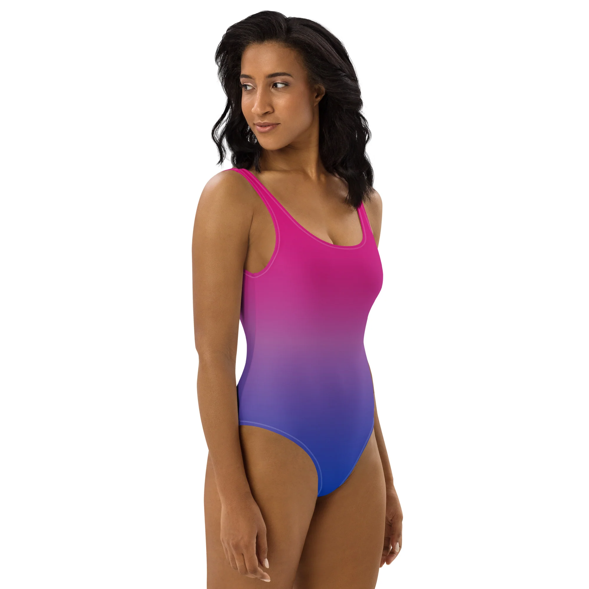 Bisexual Graduated Colours One-Piece Swimsuit - Image 7