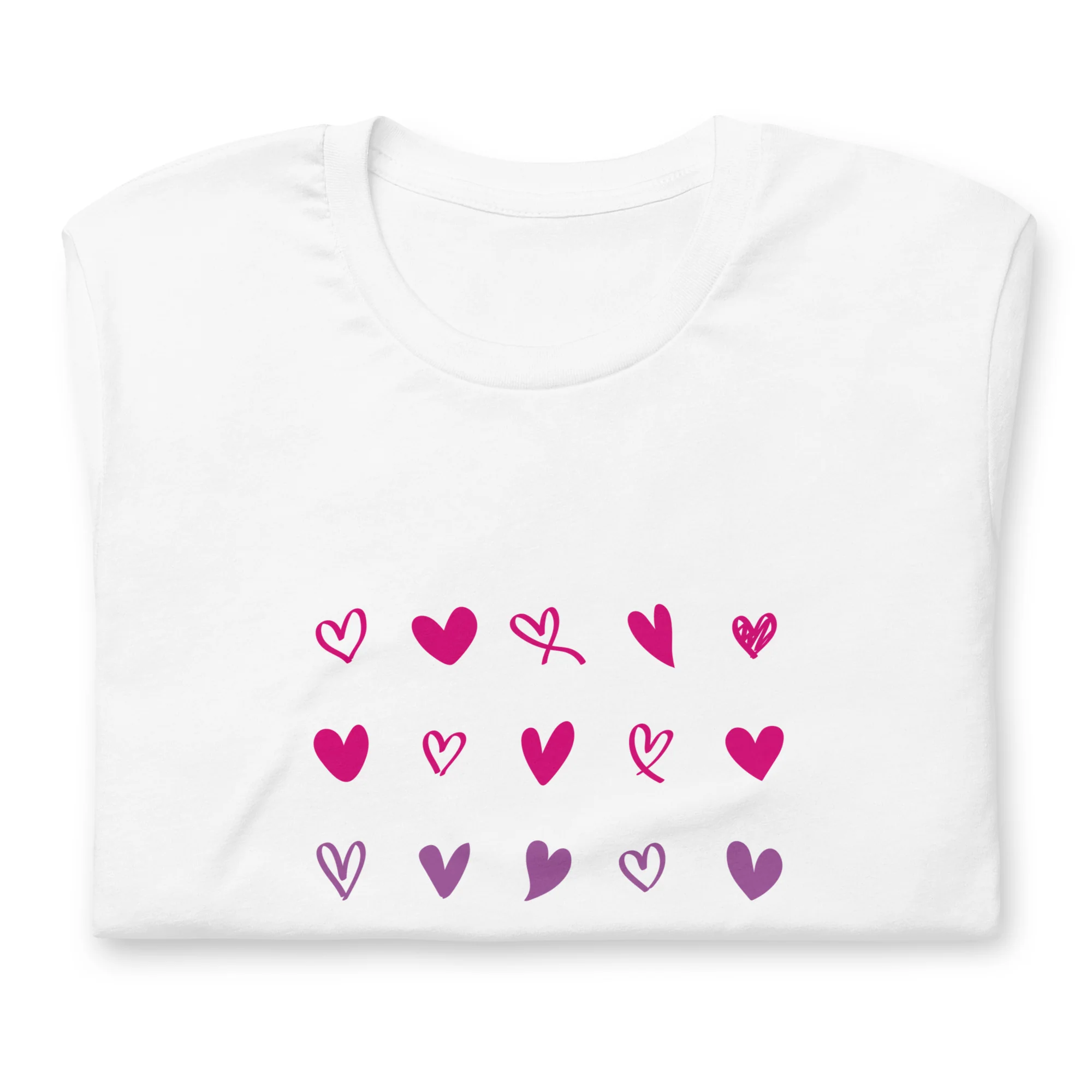 Bisexual Hearts Pride T-Shirt - Image 3