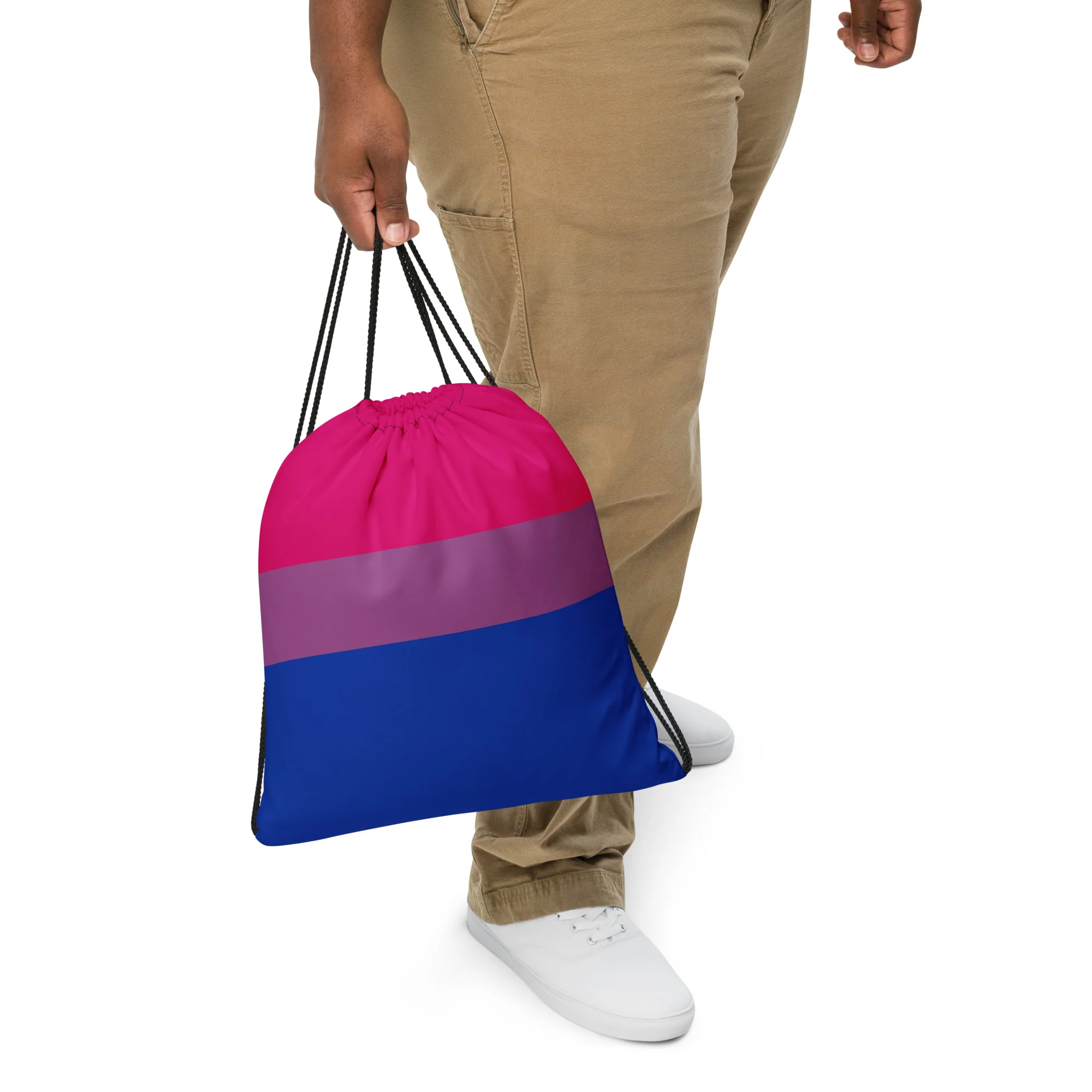 Bisexual Pride Flag Drawstring Bag - Image 3