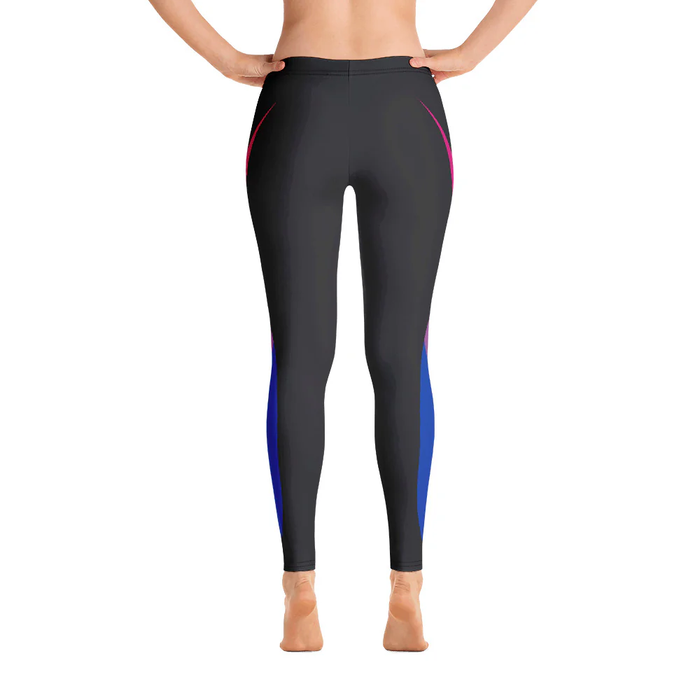 Bisexual Pride Flag Dynamic Curve Leggings - Image 4