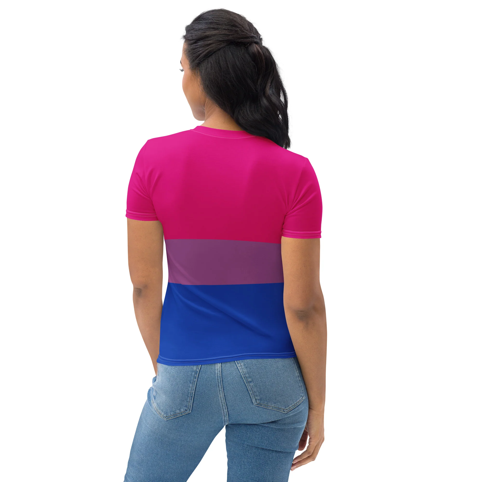 Bisexual Pride Flag Fitted T-shirt - Image 3