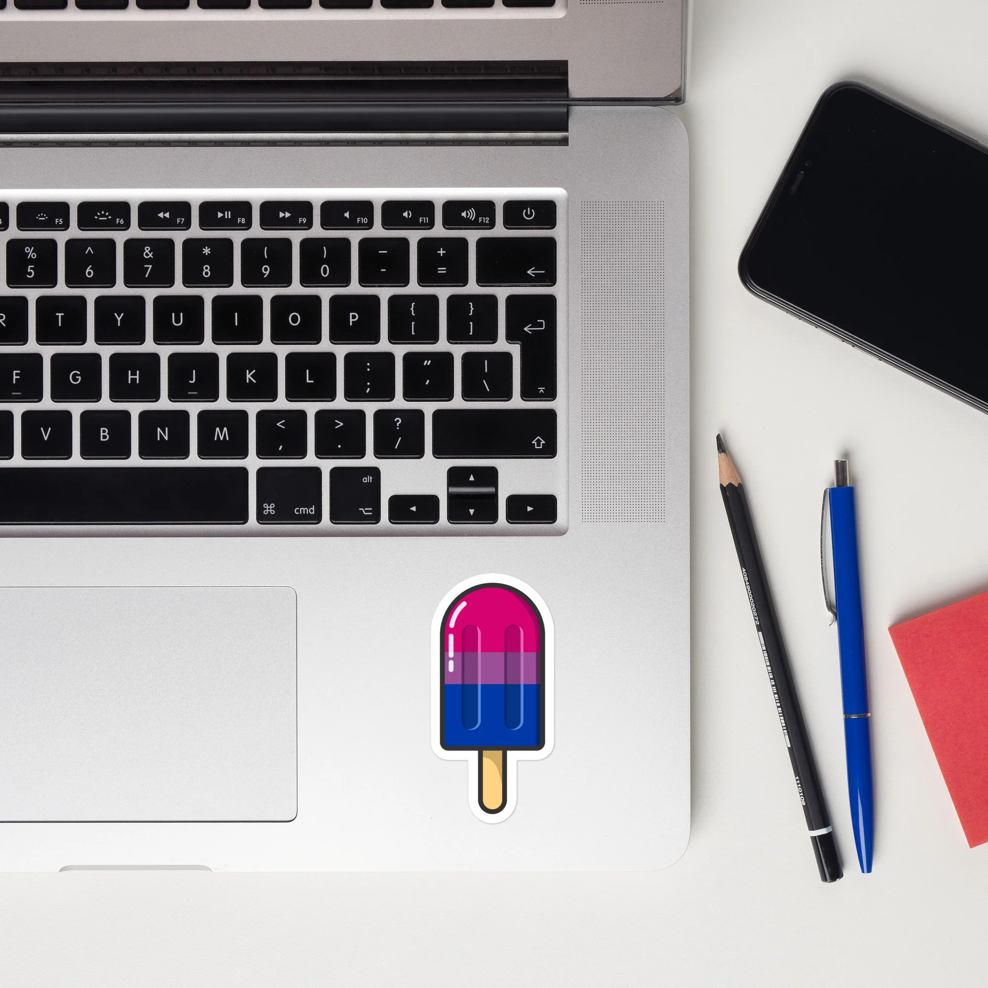 Bisexual Pride Flag Ice Pop Sticker - Image 2