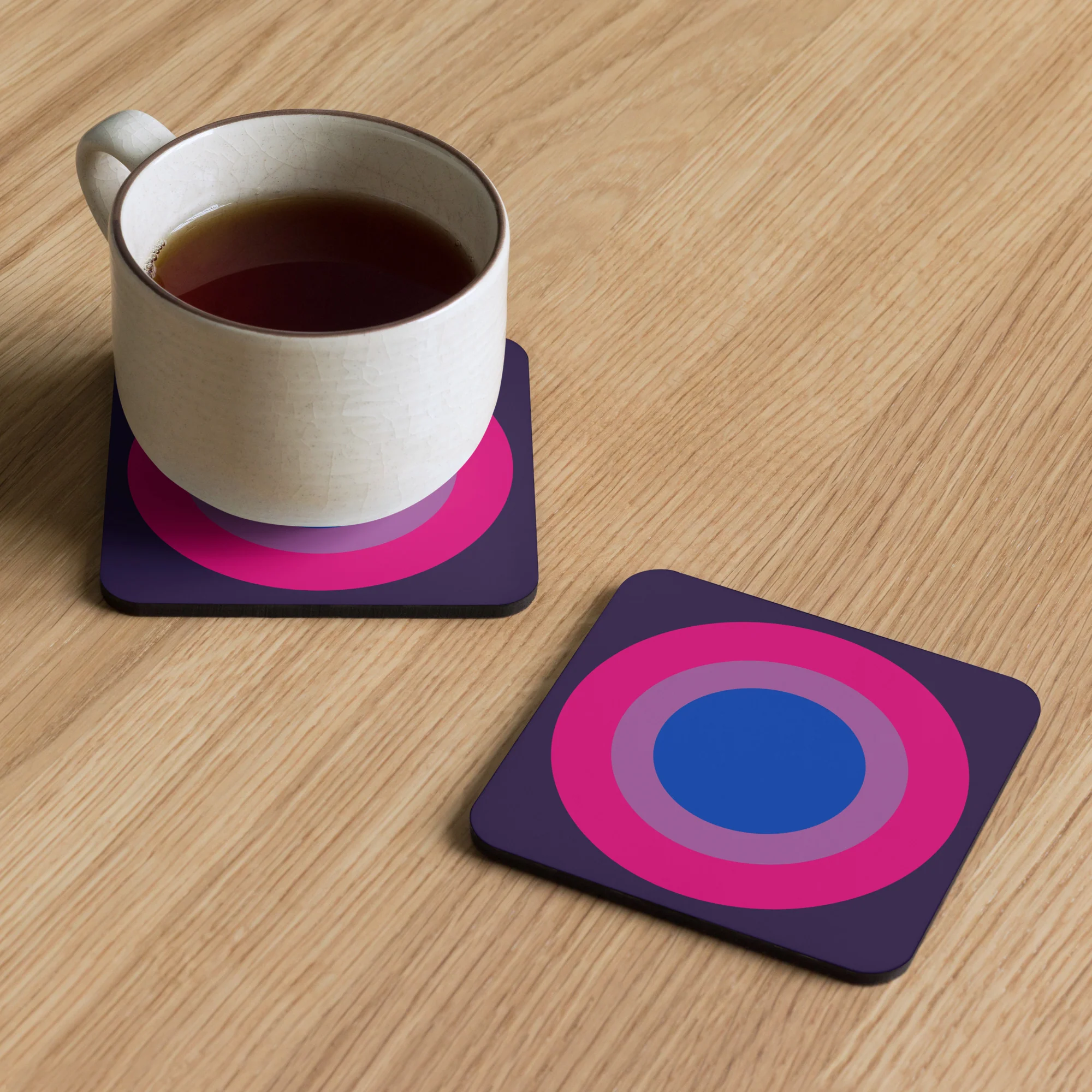 Bisexual Pride Flag Roundel Coaster - Image 5