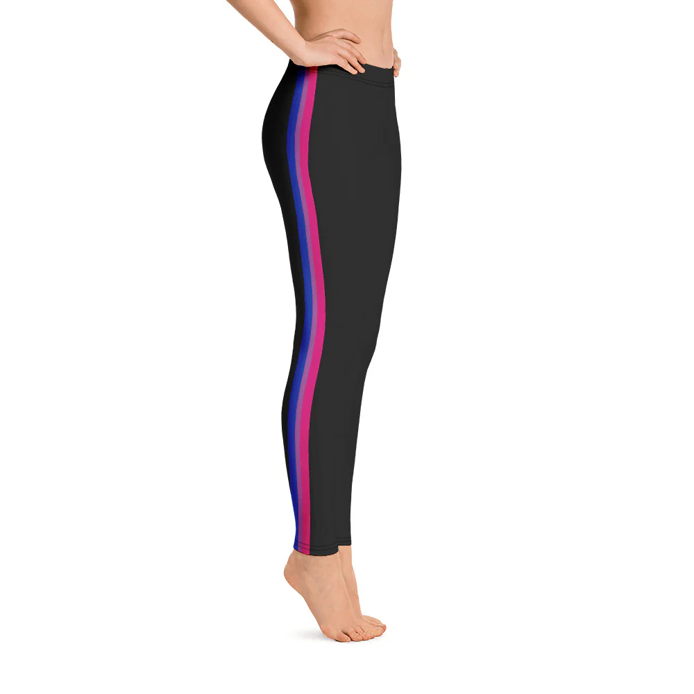 Bisexual Pride Flag Side Stripe Leggings - Image 6
