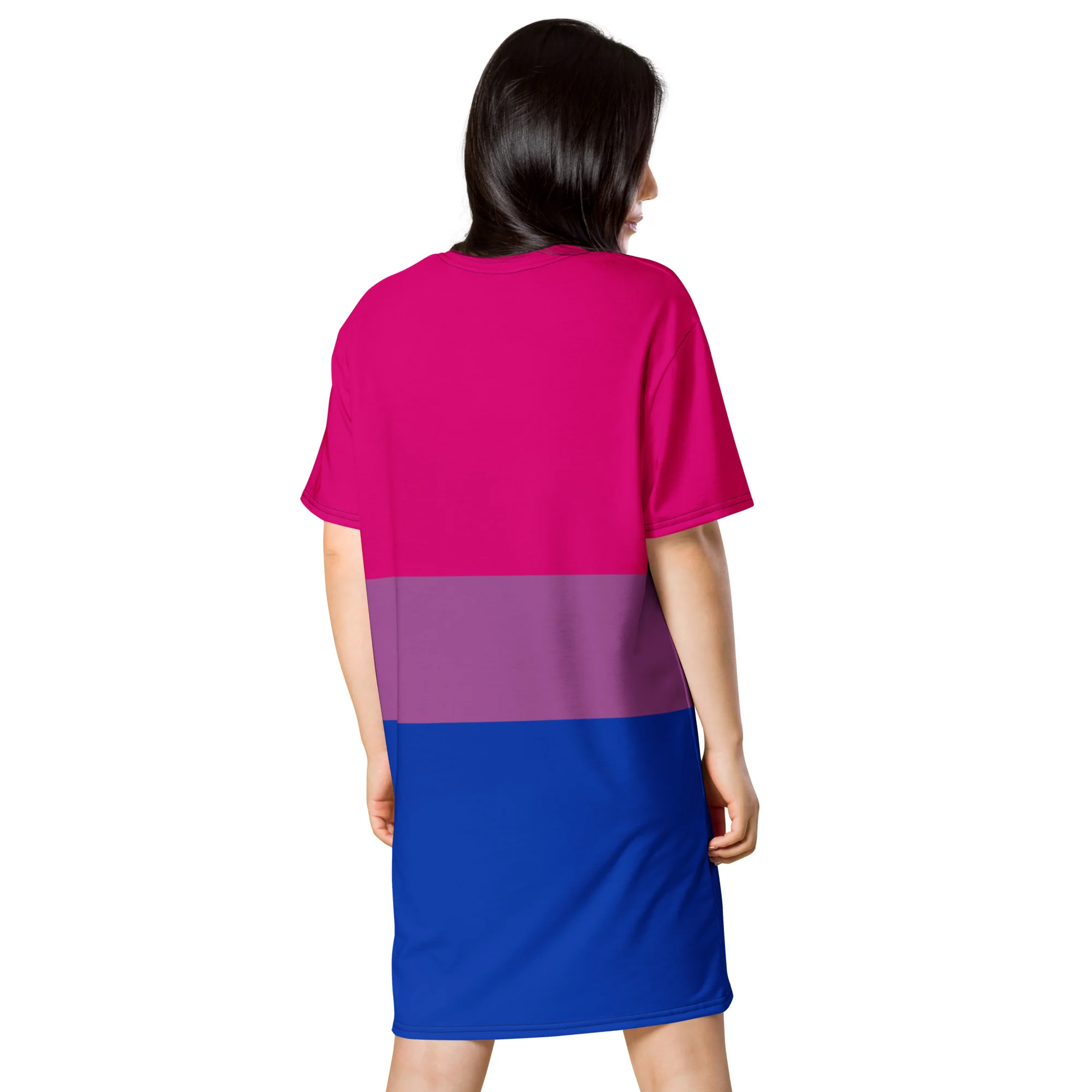 Bisexual Pride Flag T-shirt Dress - Image 5