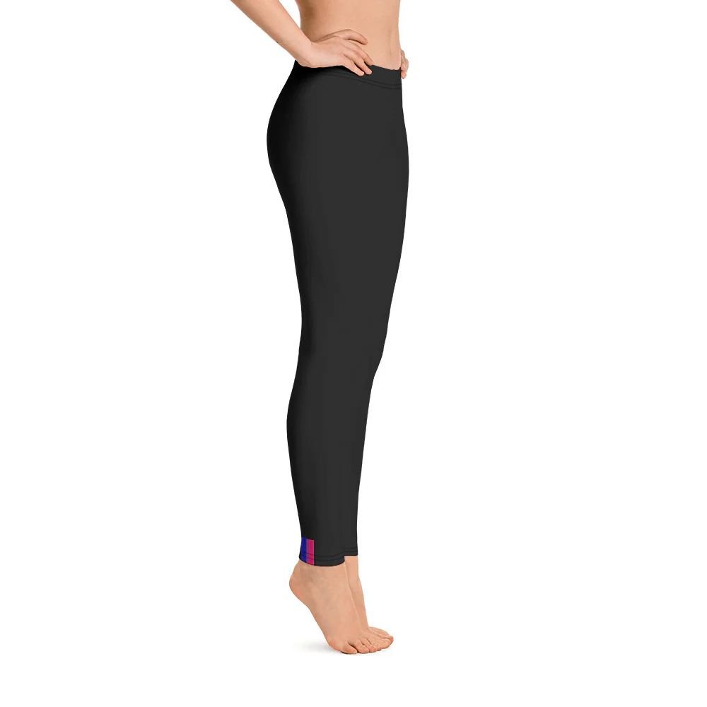 Bisexual Pride Flash Black Leggings - Image 6