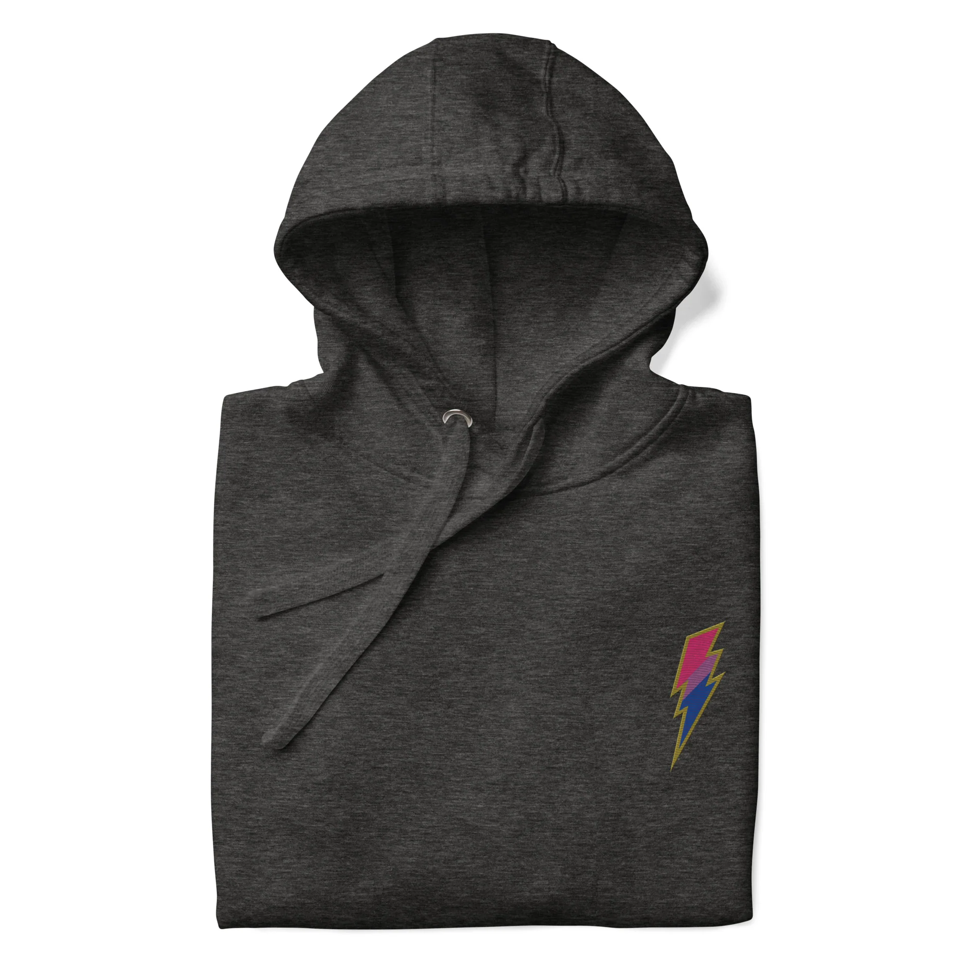 Bisexual Pride Lightning Embroidered Hoodie - Image 4