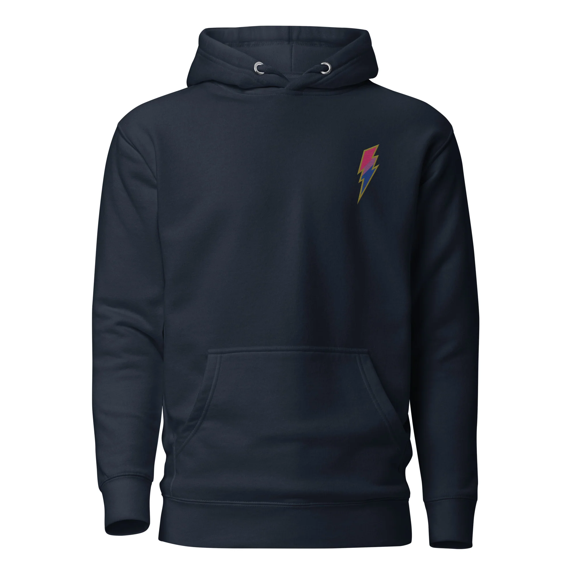 Bisexual Pride Lightning Embroidered Hoodie - Image 7