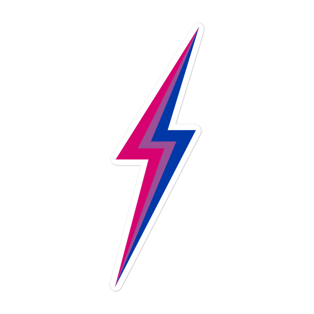 Bisexual Pride Lightning Sticker