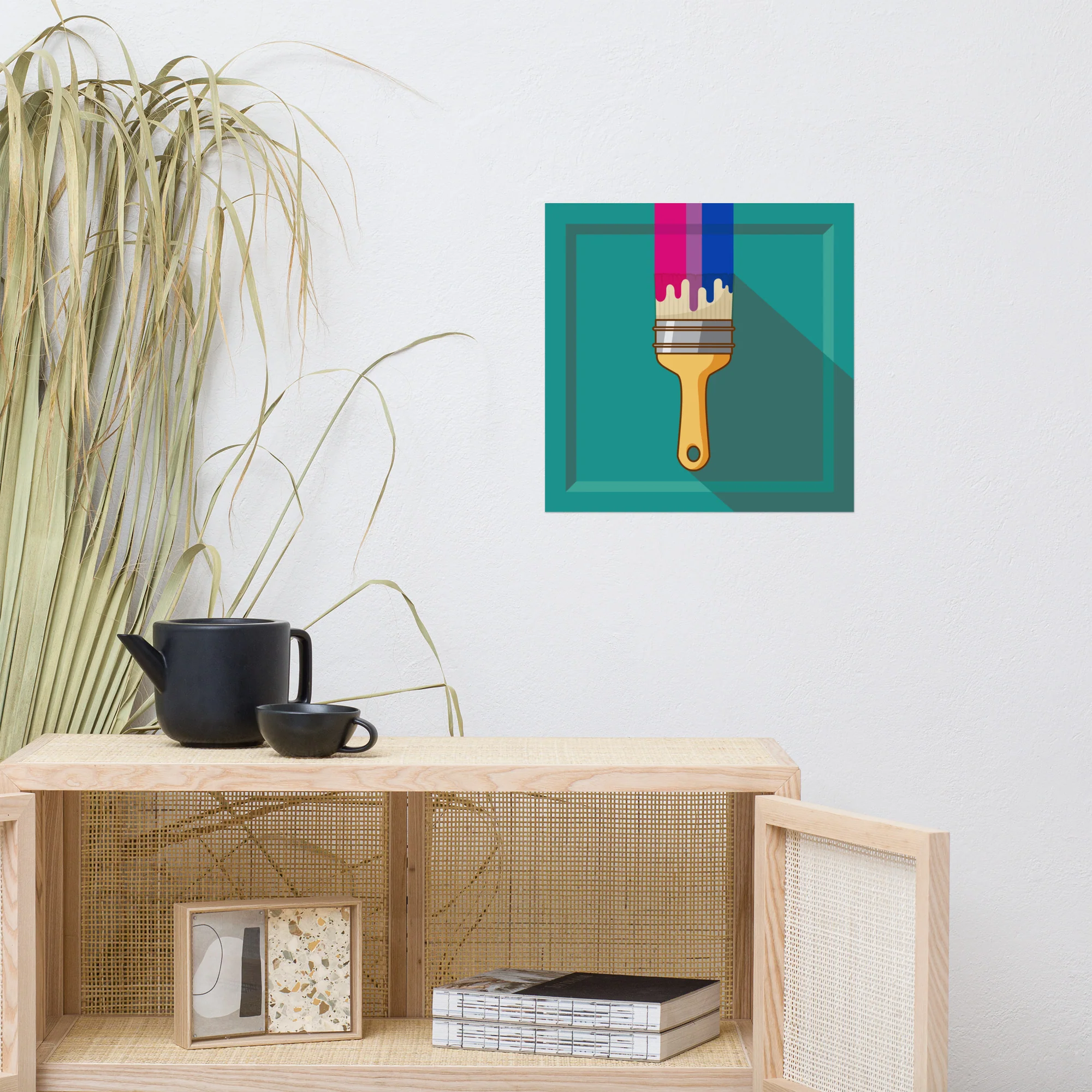 Bisexual Pride Paintbrush Art Print - Image 5