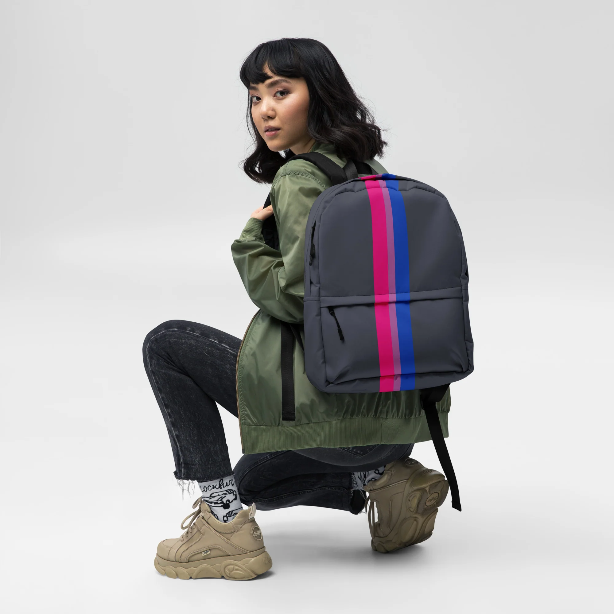 Bisexual Pride Stripe Backpack - Image 7