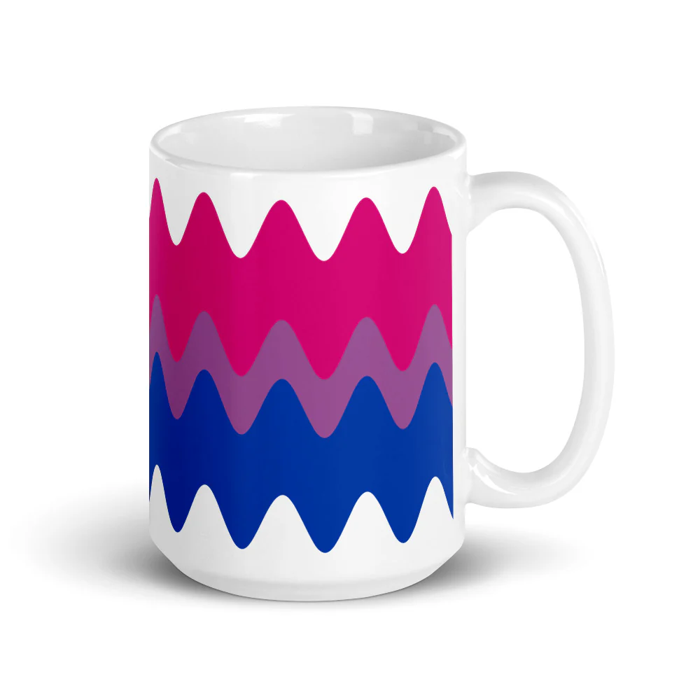 Bisexual Wavy Pride Flag Mug - Image 4