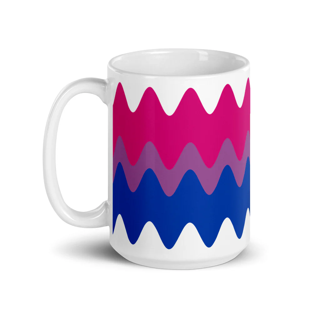 Bisexual Wavy Pride Flag Mug - Image 5