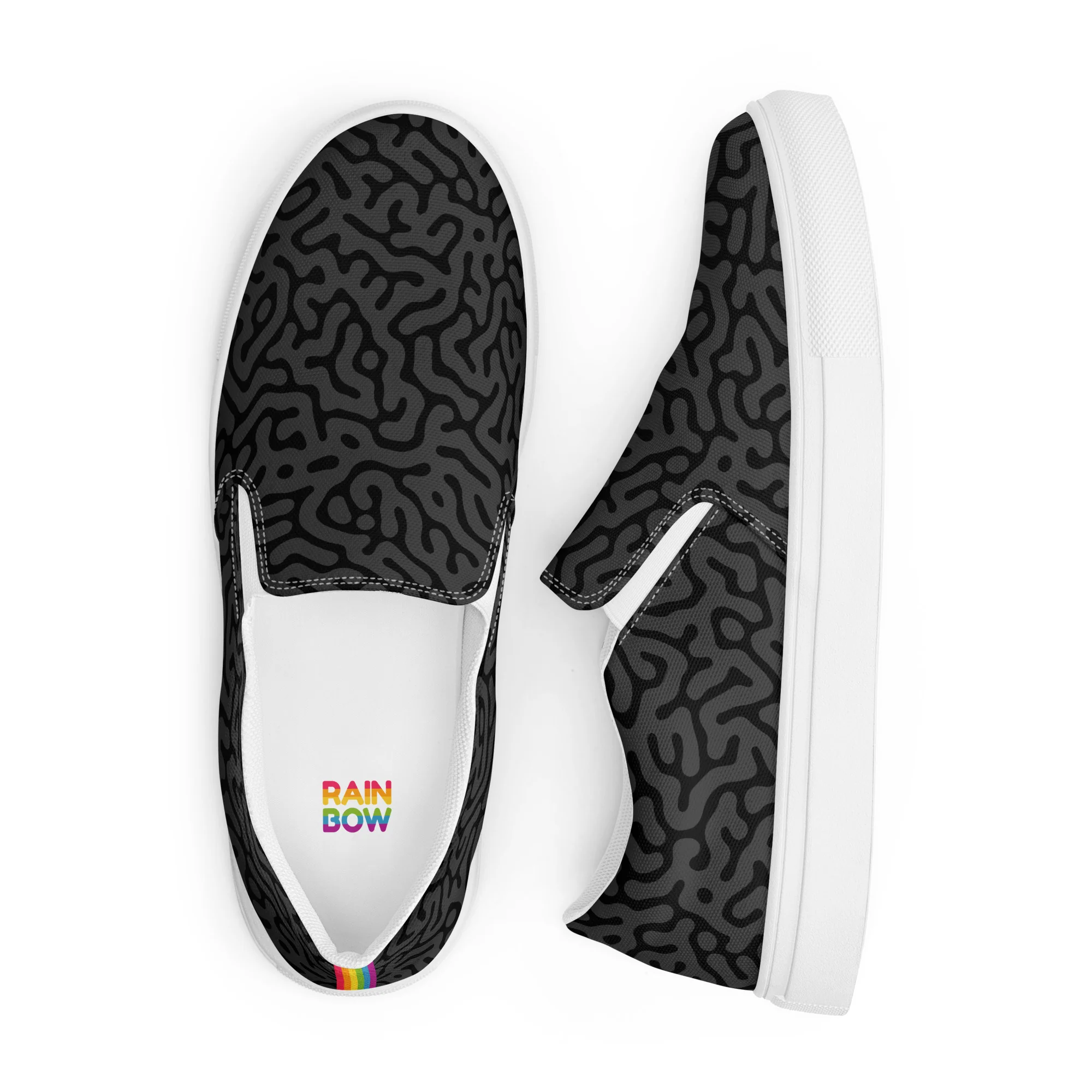 Black Turing Pattern Slip-on Shoes (female sizes) - Image 2