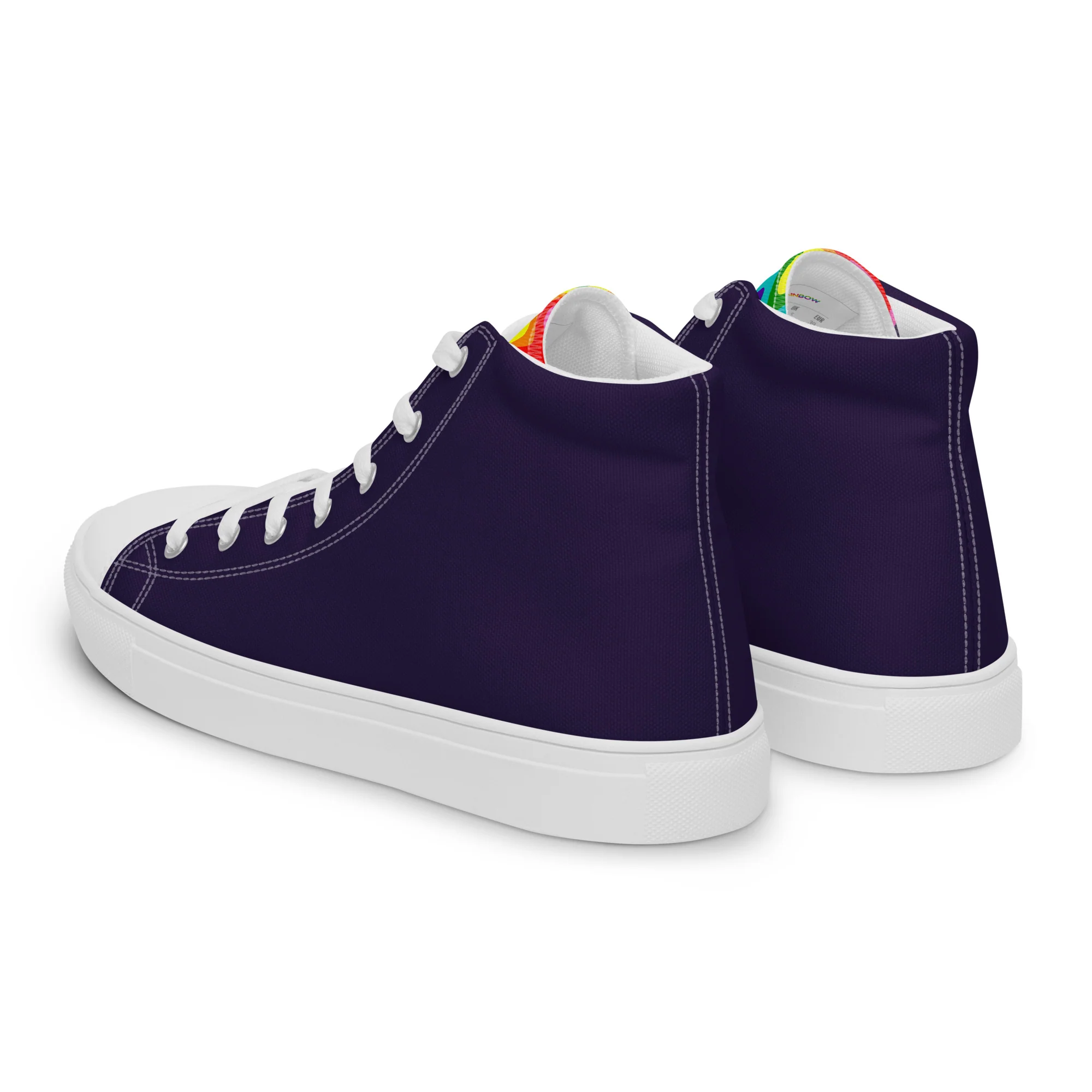 Blue and Original Pride Flag High Top Trainers (male sizes) - Image 12