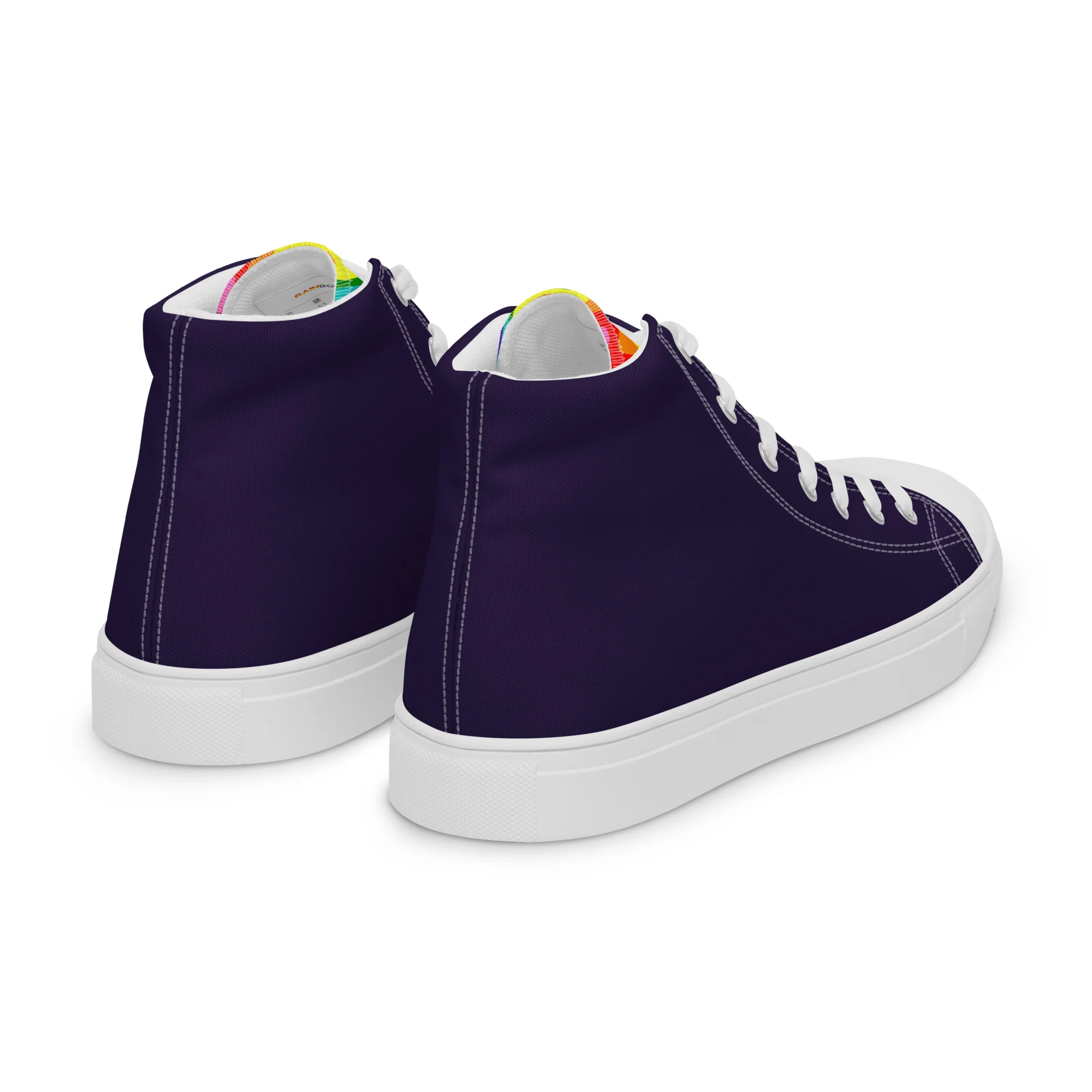 Blue and Original Pride Flag High Top Trainers (male sizes) - Image 14